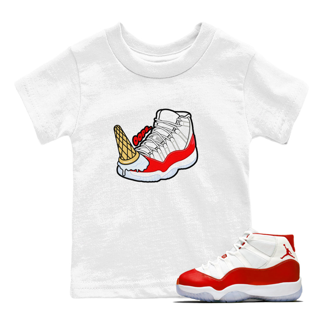 Dropped Ice Cream snkmatch Tee Kids - Air Jordan 11 Cherry