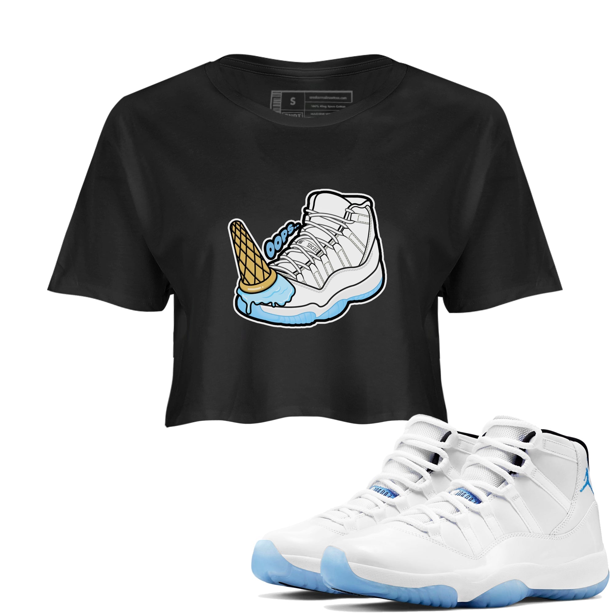 Dropped Ice Cream snkmatch Women's Top - Air Jordan 11 Legend Blue