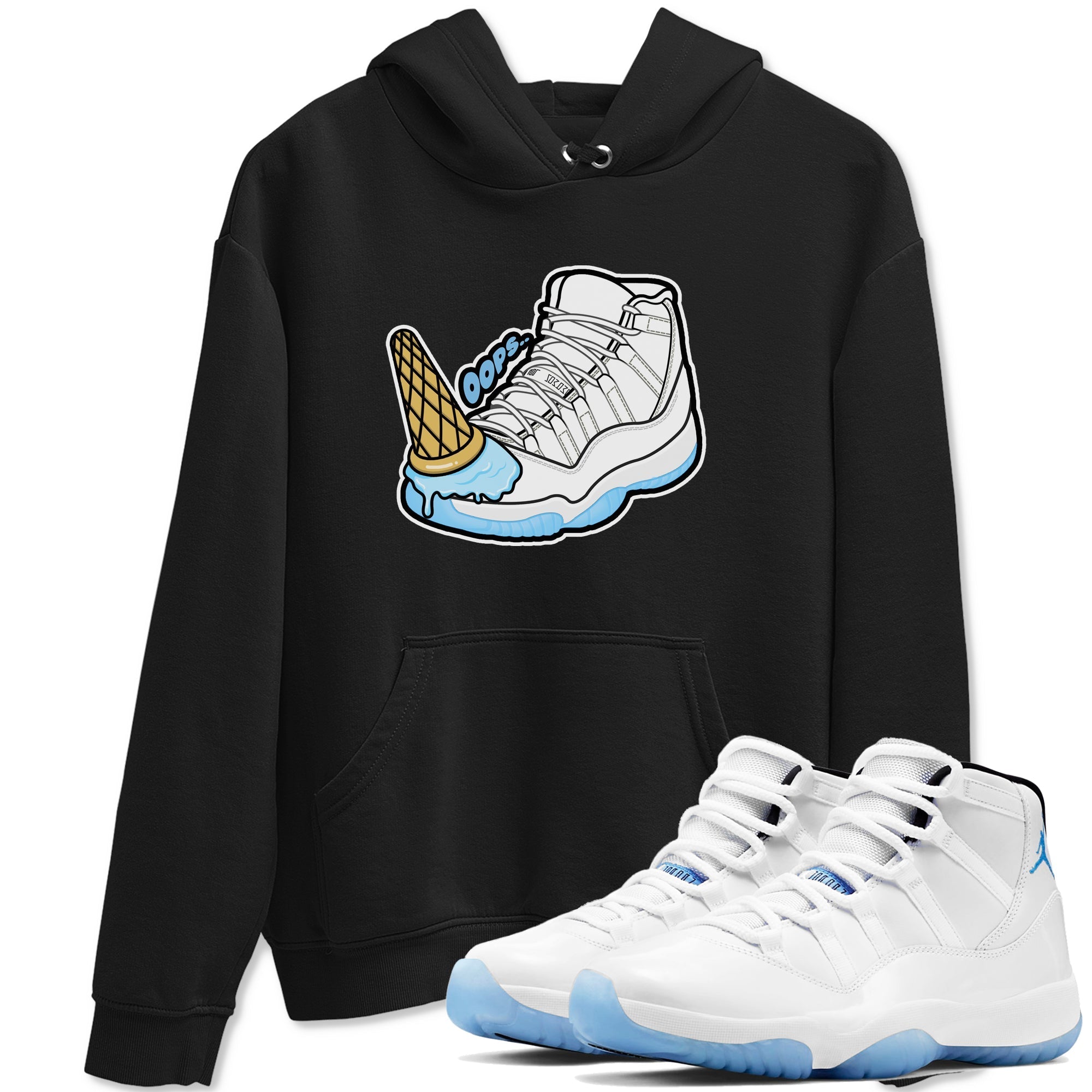 Dropped Ice Cream snkmatch Tees - Air Jordan 11 Legend Blue