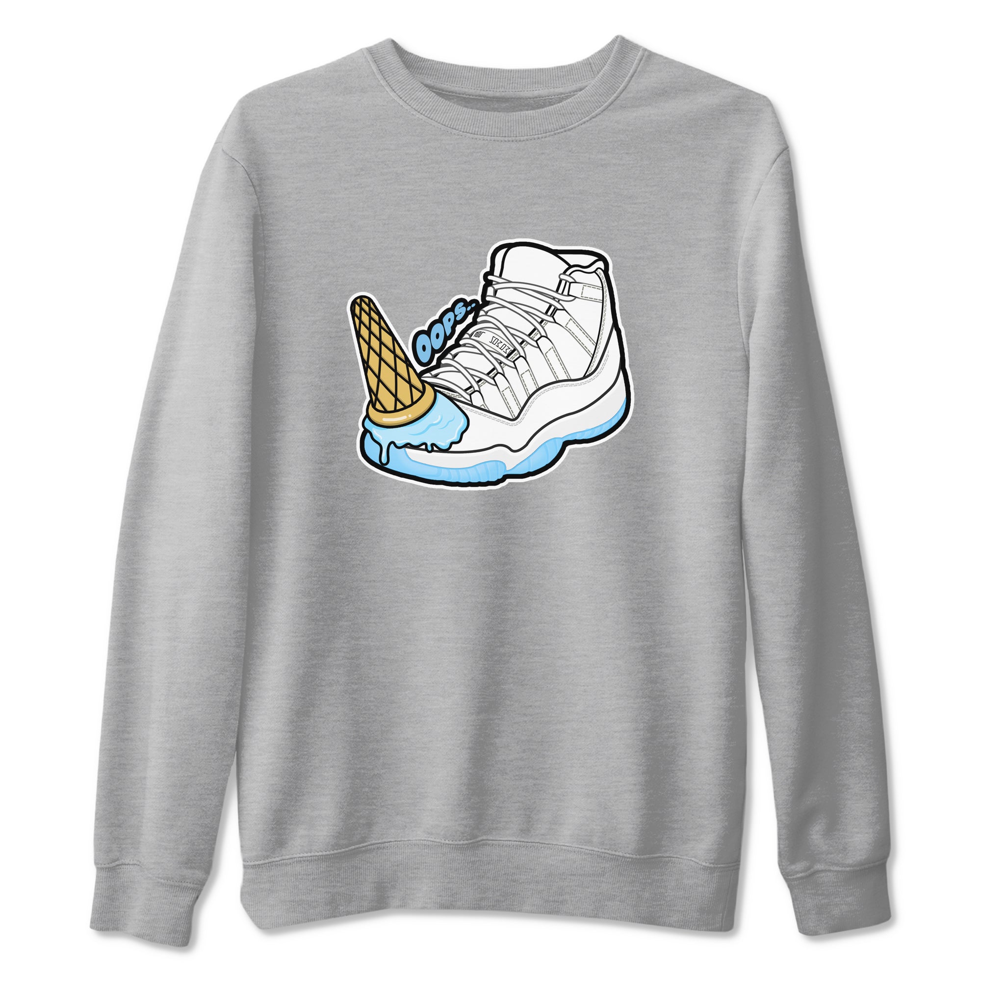 Dropped Ice Cream snkmatch Tees - Air Jordan 11 Legend Blue