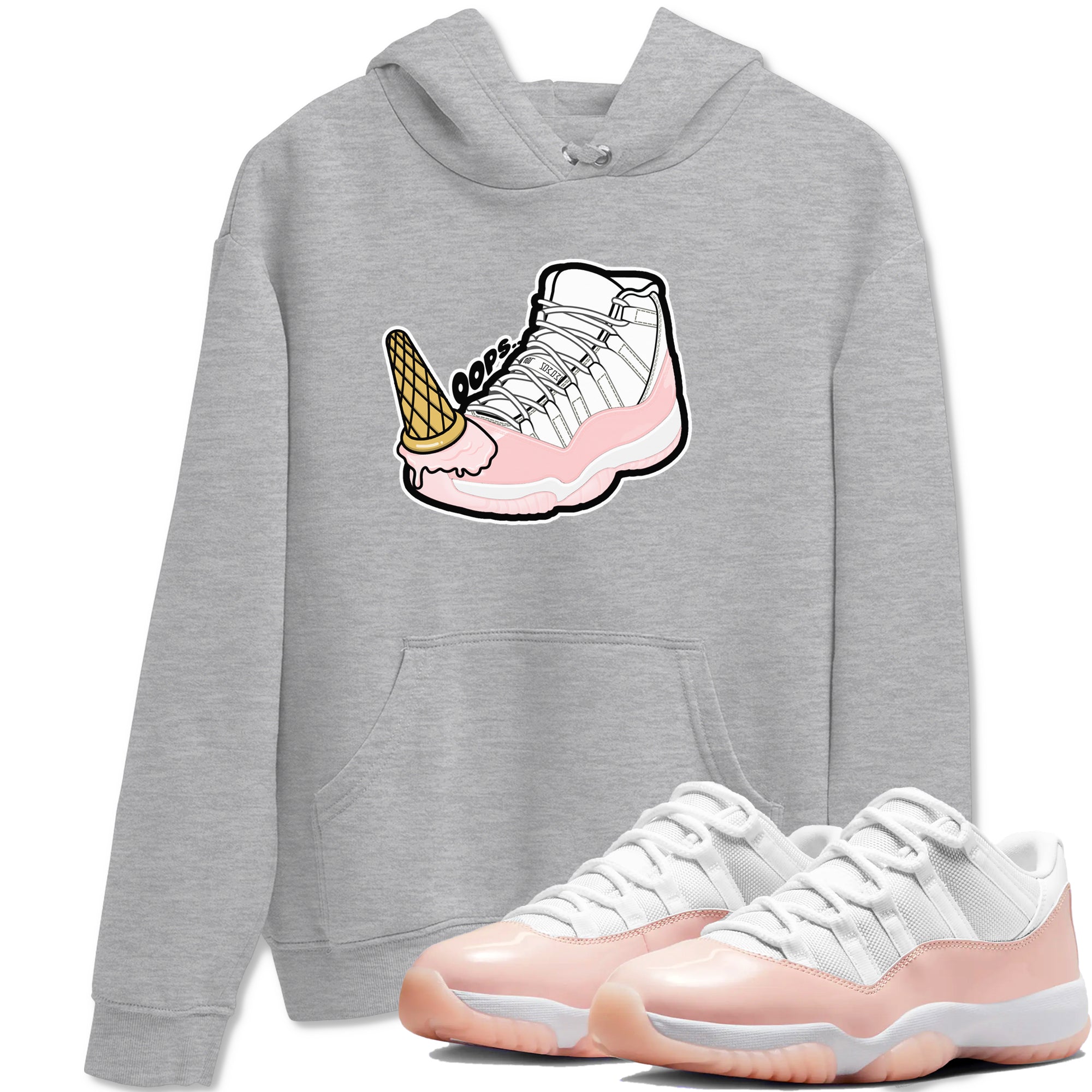 Dropped Ice Cream snkmatch Tees - Air Jordan 11 Legend Pink