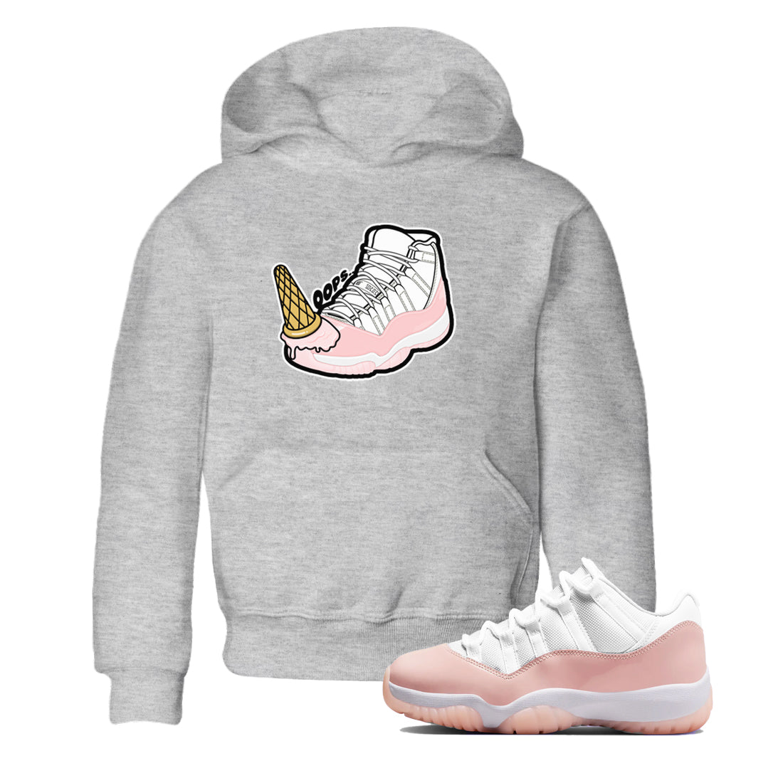 Dropped Ice Cream snkmatch Tees Kids - Air Jordan 11 Legend Pink