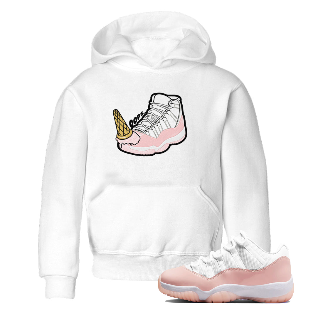 Dropped Ice Cream snkmatch Tees Kids - Air Jordan 11 Legend Pink