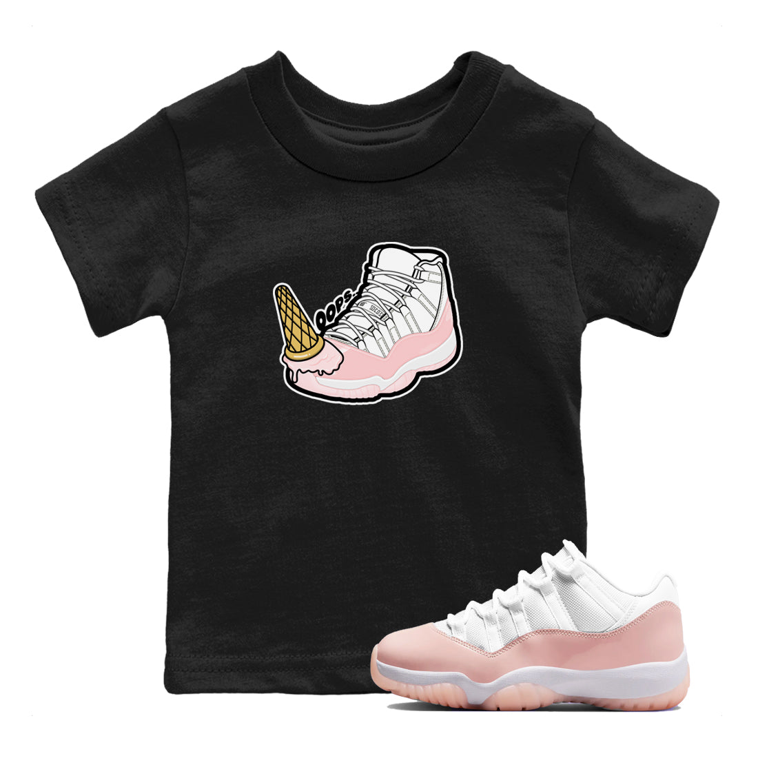 Dropped Ice Cream snkmatch Tees Kids - Air Jordan 11 Legend Pink
