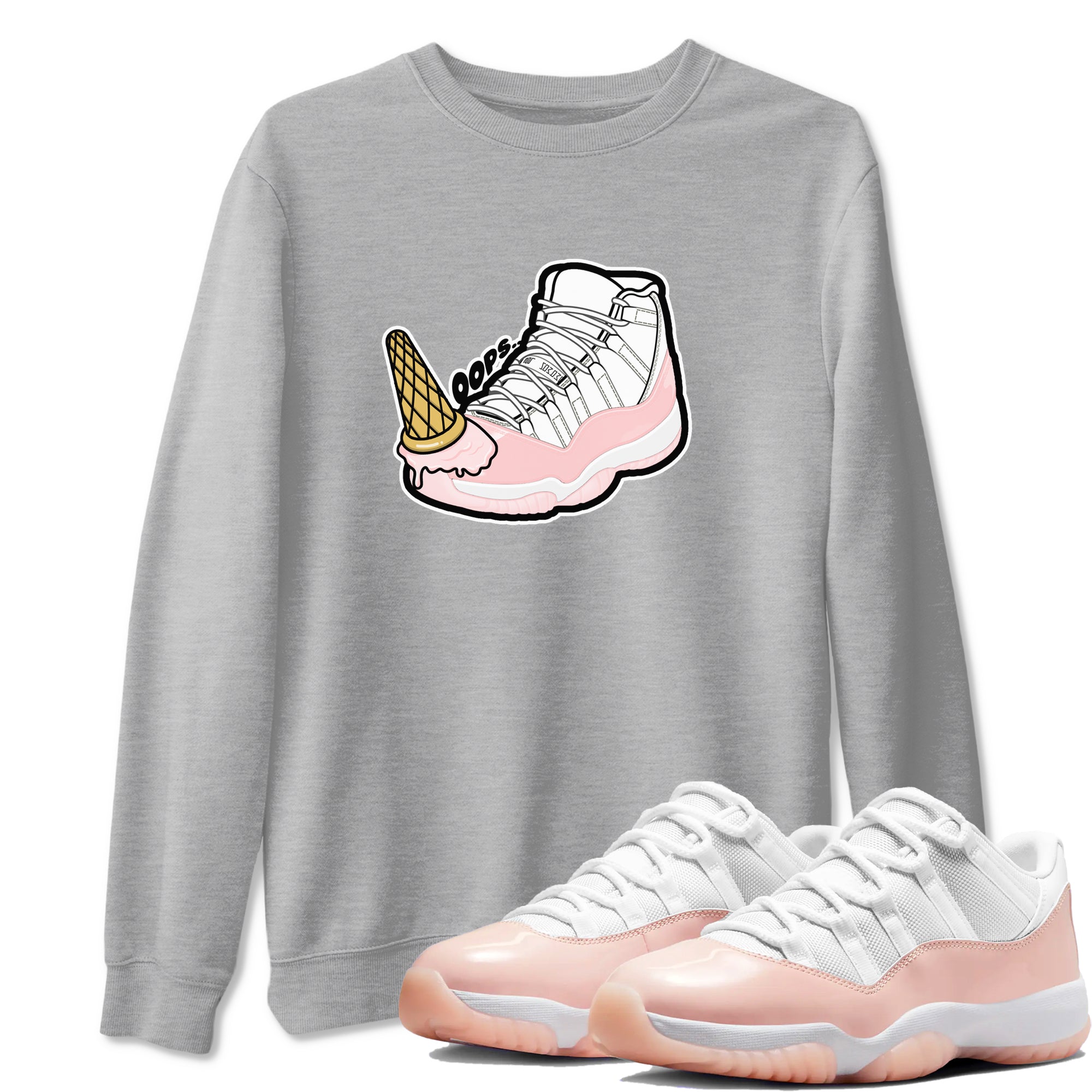 Dropped Ice Cream snkmatch Tees - Air Jordan 11 Legend Pink