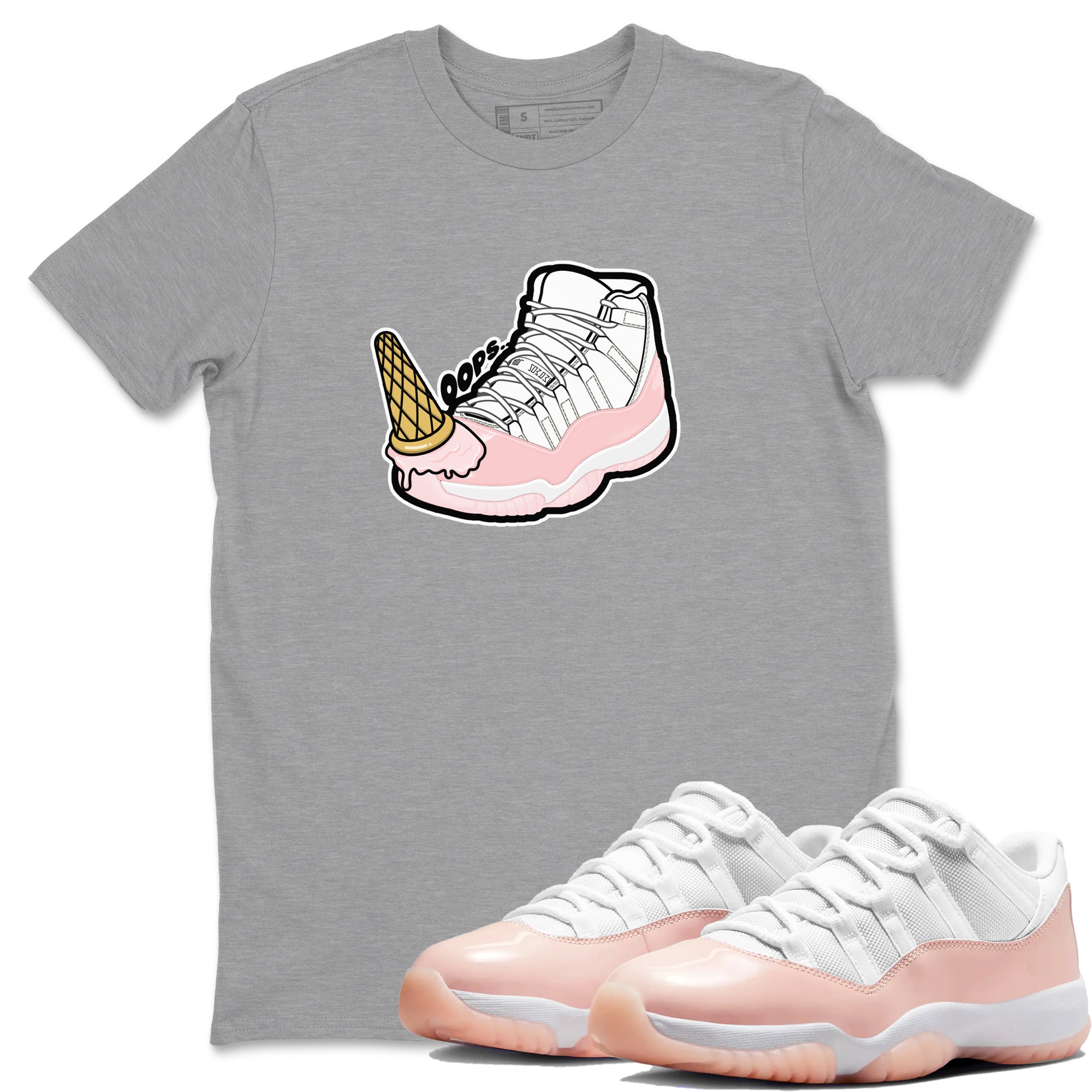 Dropped Ice Cream snkmatch Tees - Air Jordan 11 Legend Pink