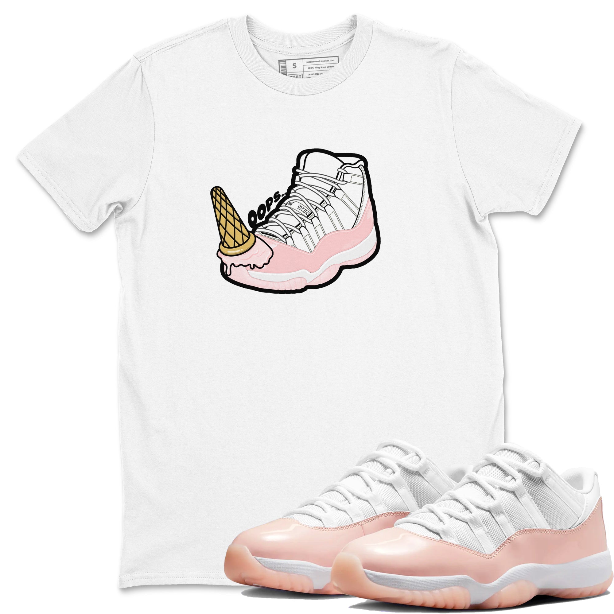 Dropped Ice Cream snkmatch Tees - Air Jordan 11 Legend Pink