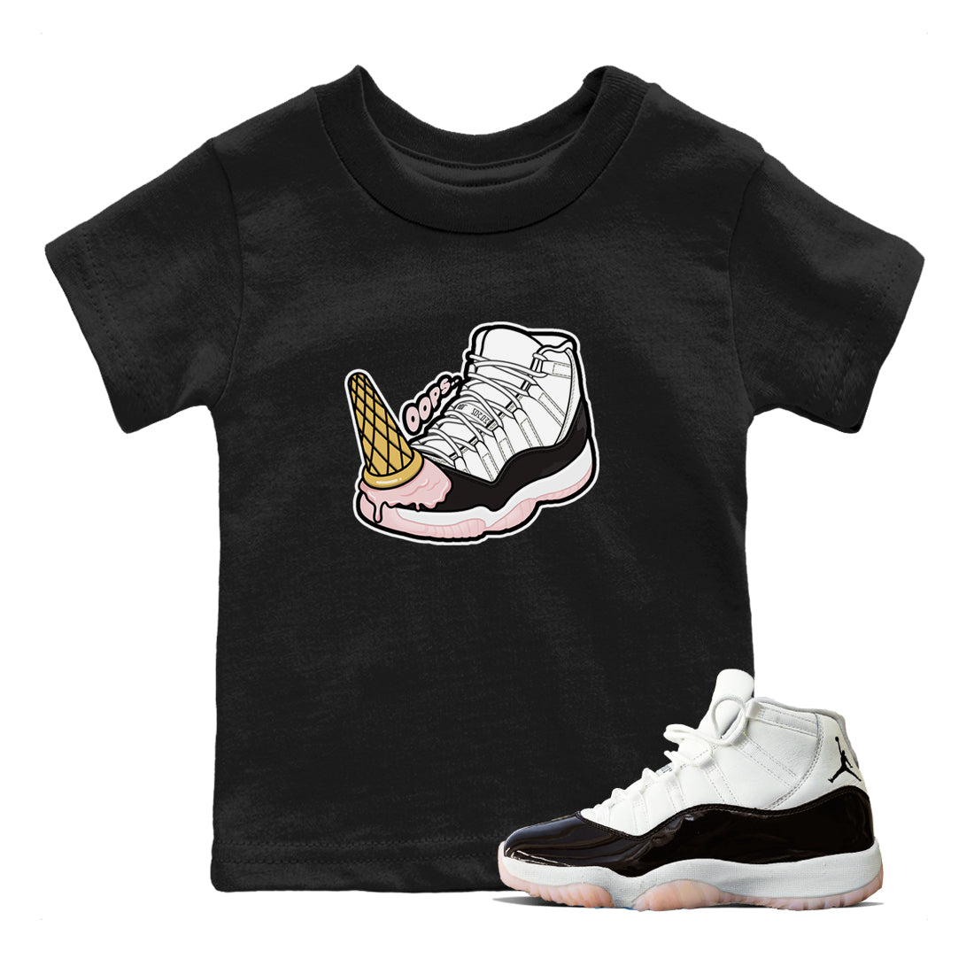 Dropped Ice Cream snkmatch Tee Kids - Air Jordan 11 Neapolitan