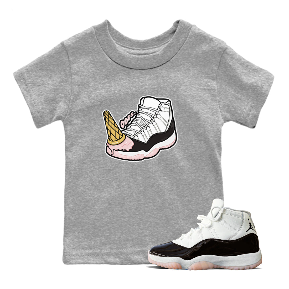 Dropped Ice Cream snkmatch Tee Kids - Air Jordan 11 Neapolitan