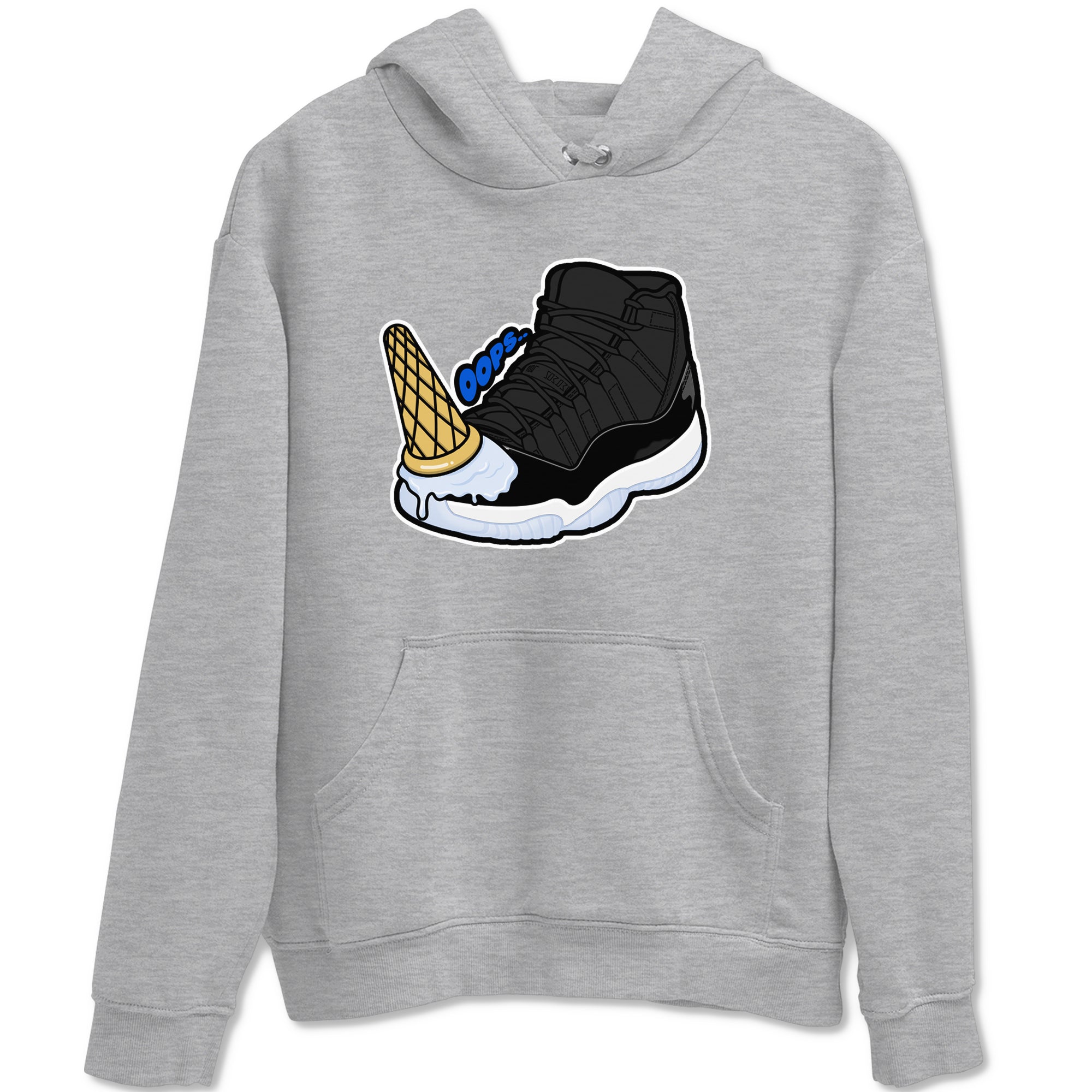 Dropped Ice Cream snkmatch Tees - Air Jordan 11 Black and Varsity Royal