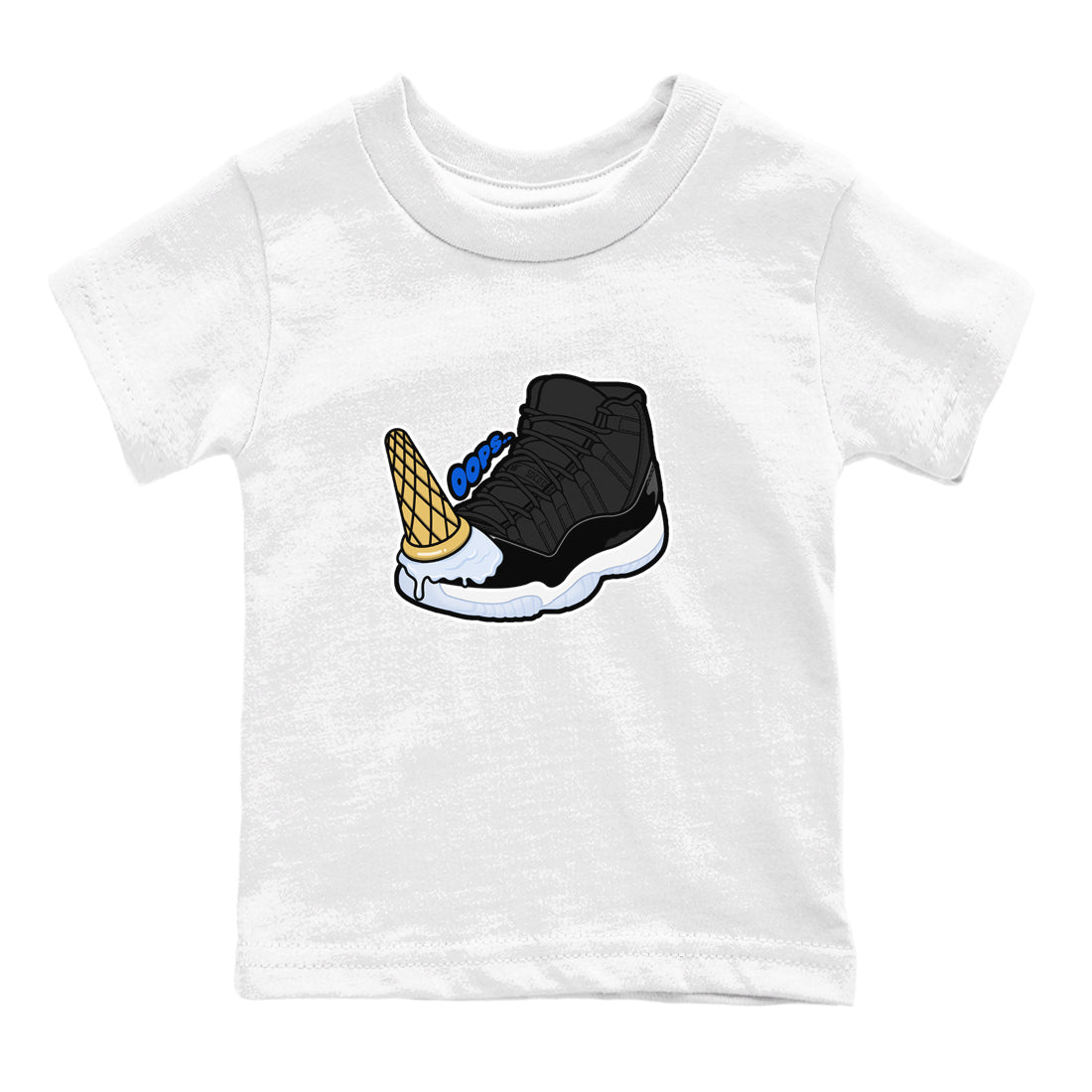 Dropped Ice Cream snkmatch Tees Kids - Air Jordan 11 Black and Varsity Royal