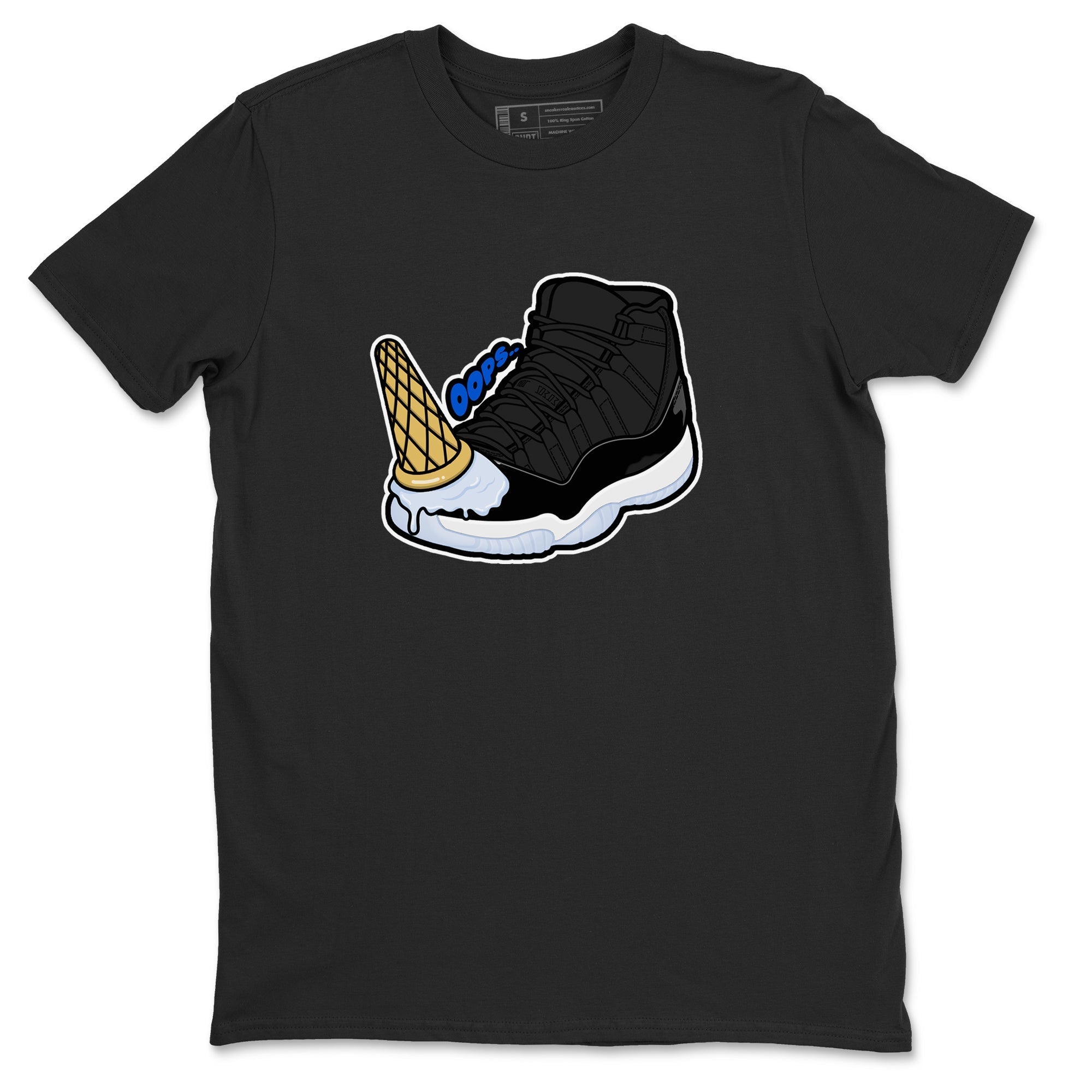 Dropped Ice Cream snkmatch Tees - Air Jordan 11 Black and Varsity Royal