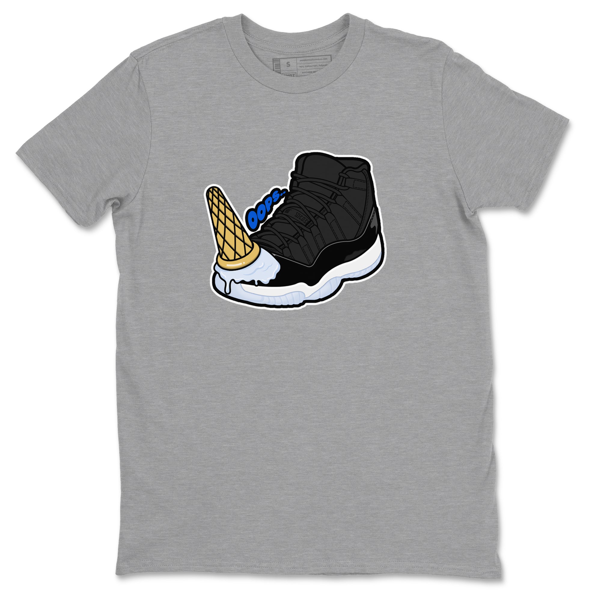 Dropped Ice Cream snkmatch Tees - Air Jordan 11 Black and Varsity Royal