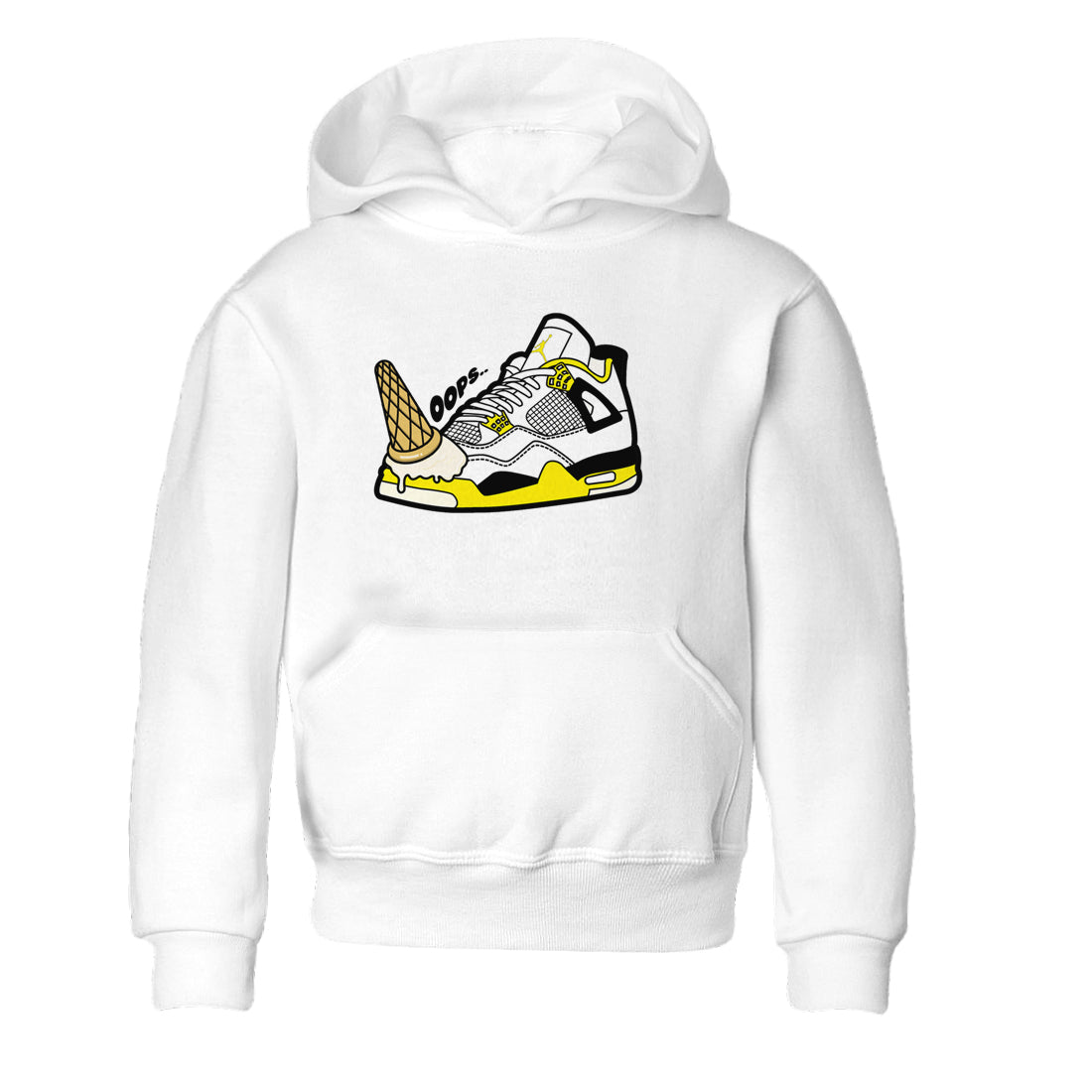 Dropped Ice Cream snkmatch Tees Kids - Air Jordan 4 Vivid Sulfur