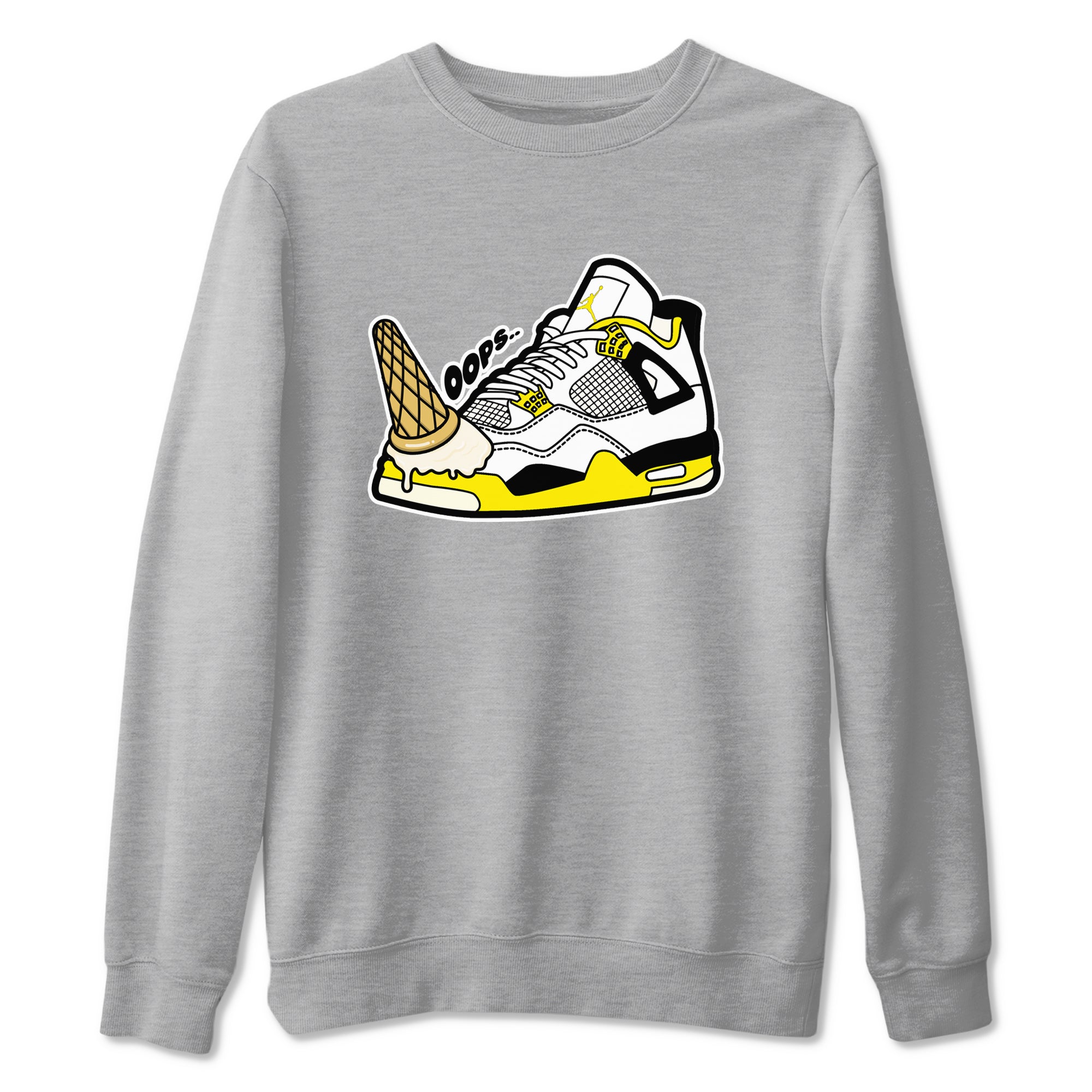 Dropped Ice Cream snkmatch Tees - Air Jordan 4 Vivid Sulfur