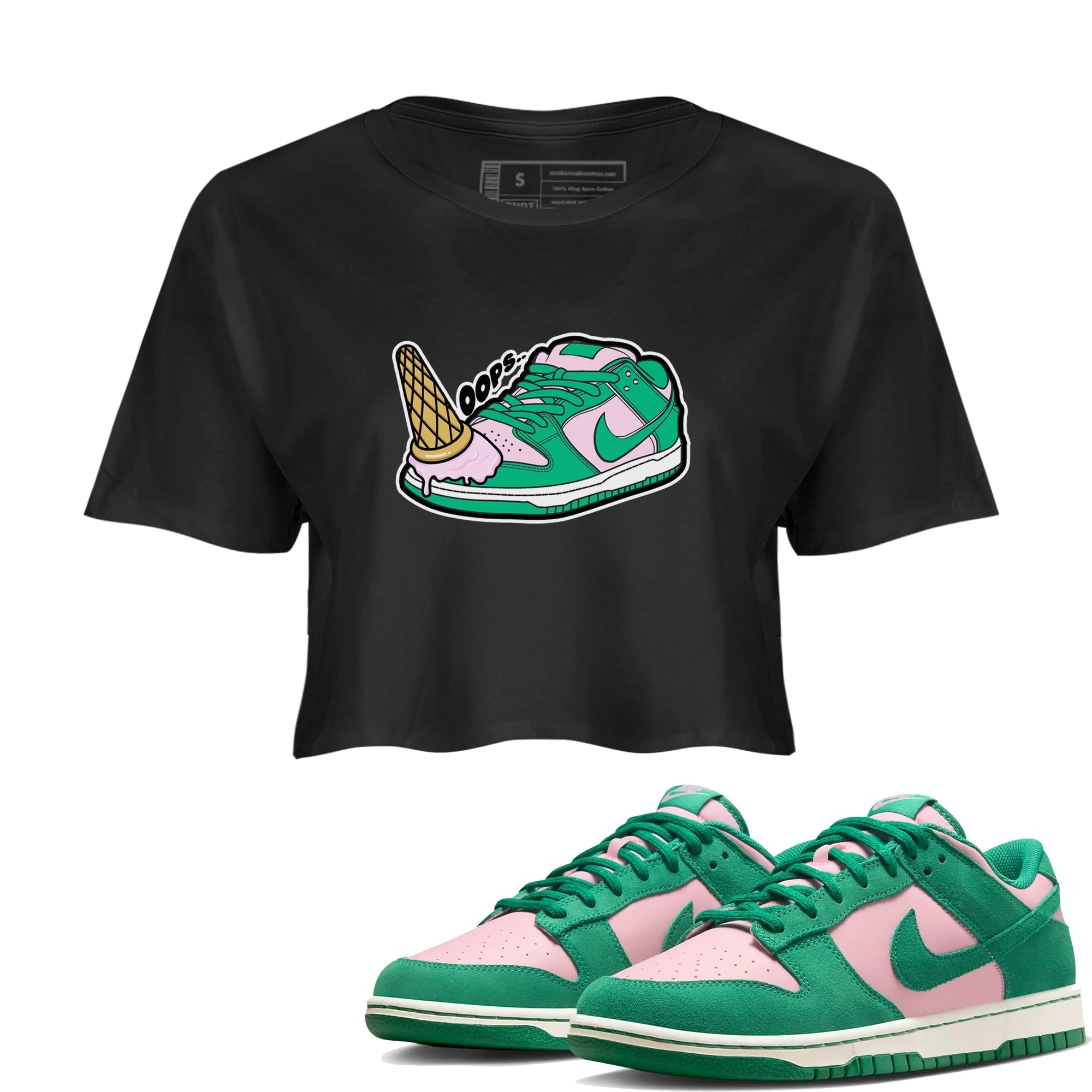 Dropped Ice Cream snkmatch Women's Top - Dunk Medium Soft Pink Malachite