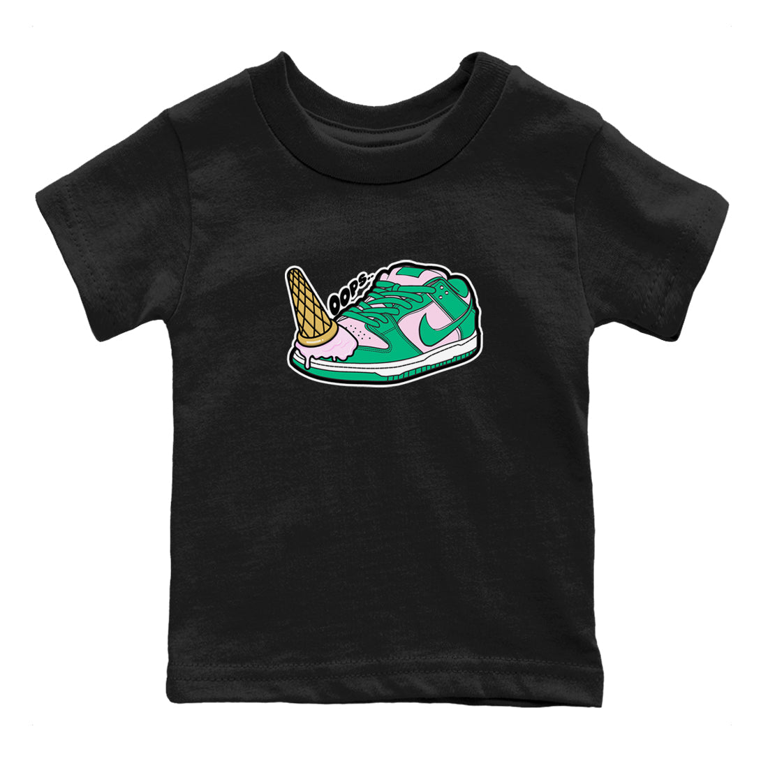 Dropped Ice Cream snkmatch Tees Kids - Dunk Medium Soft Pink Malachite