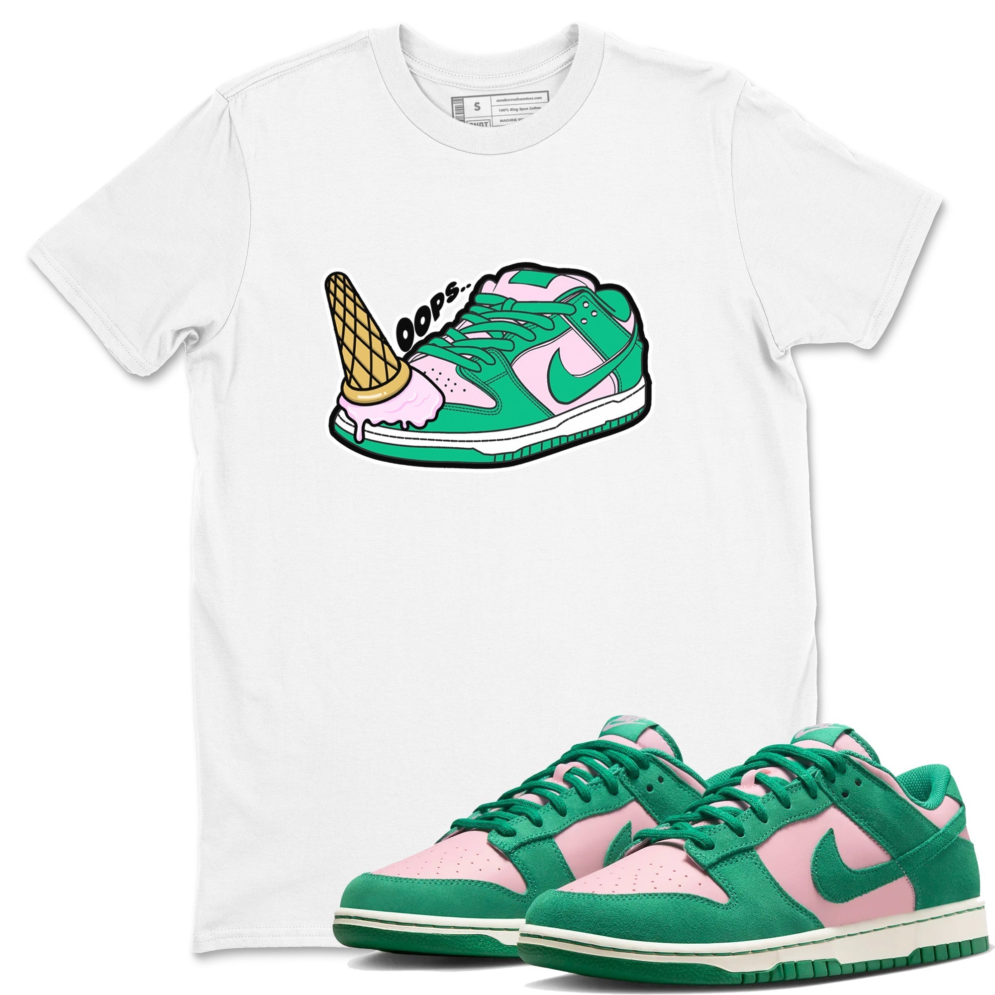 Dropped Ice Cream snkmatch Tees - Dunk Medium Soft Pink Malachite