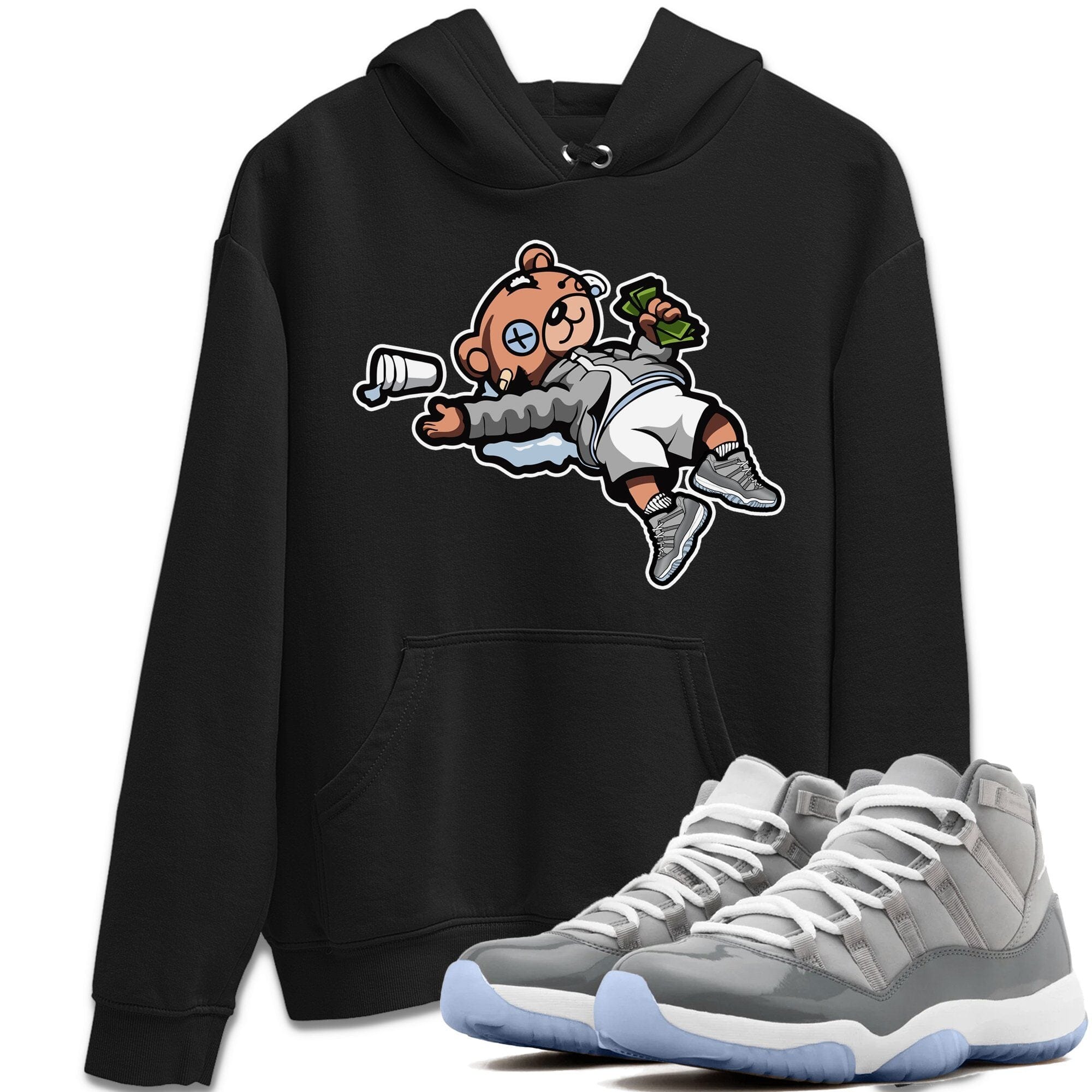 Drunk Teddy Bear Unisex Tops - Air Jordan 11 Cool Grey