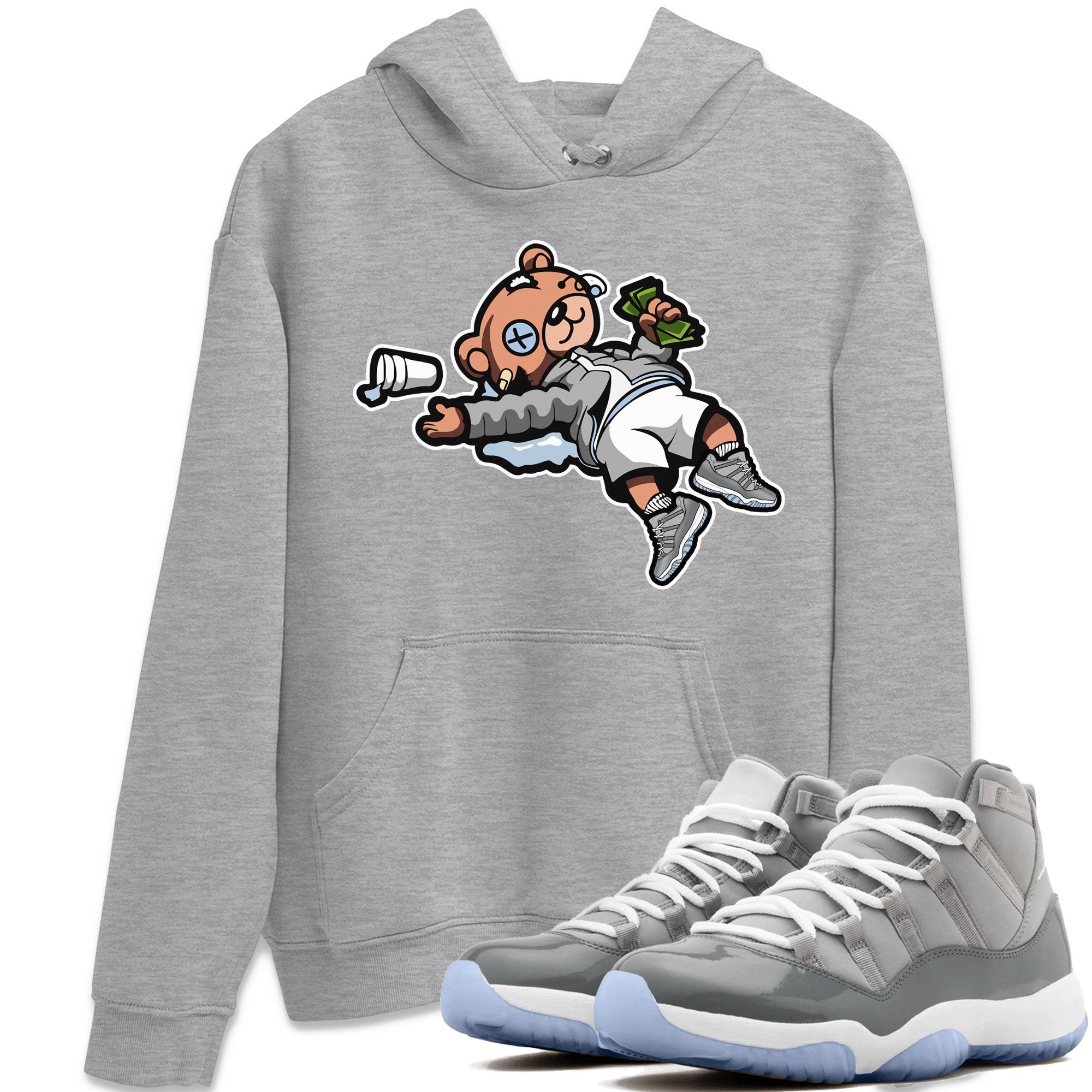 Drunk Teddy Bear Unisex Tops - Air Jordan 11 Cool Grey