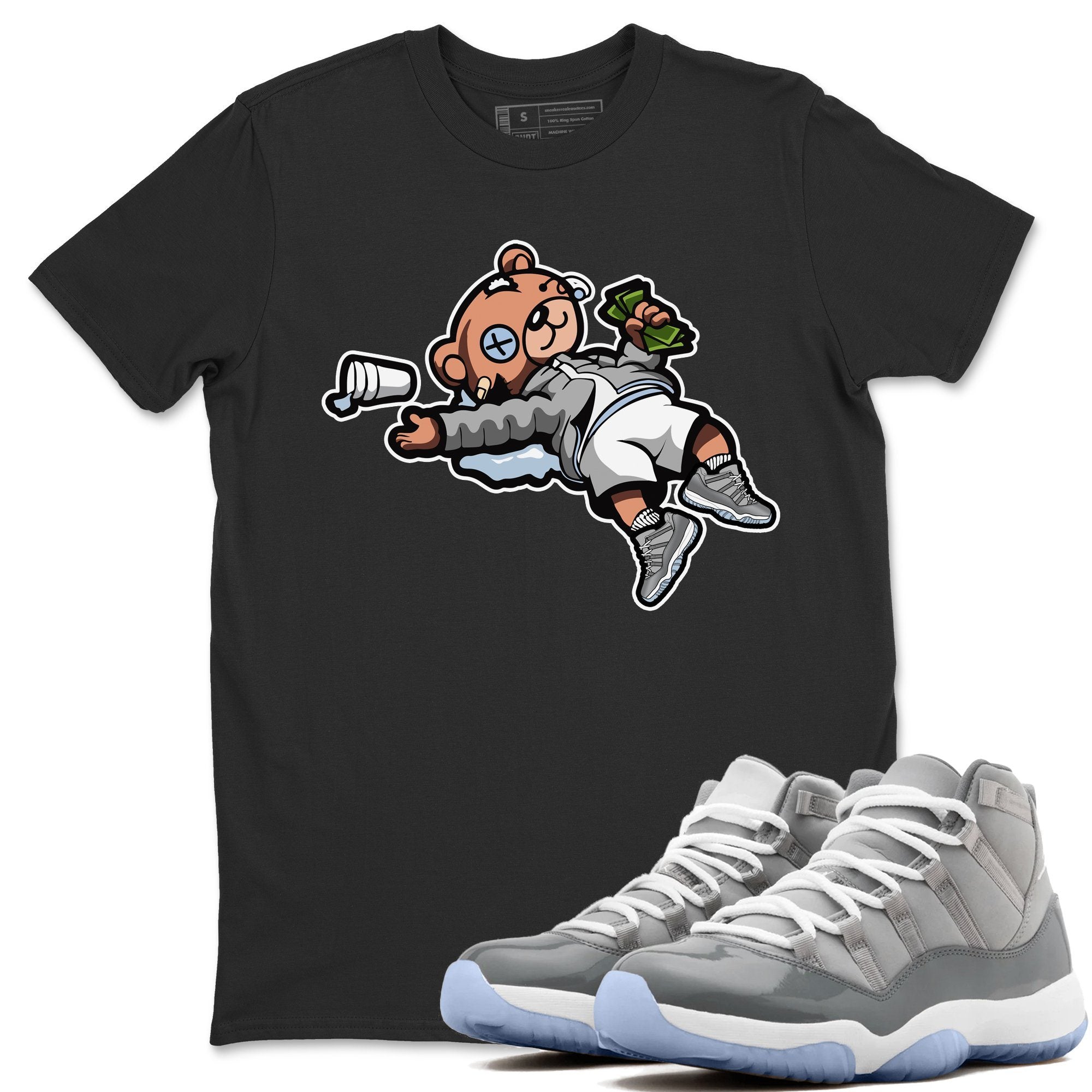 Drunk Teddy Bear Unisex Tops - Air Jordan 11 Cool Grey