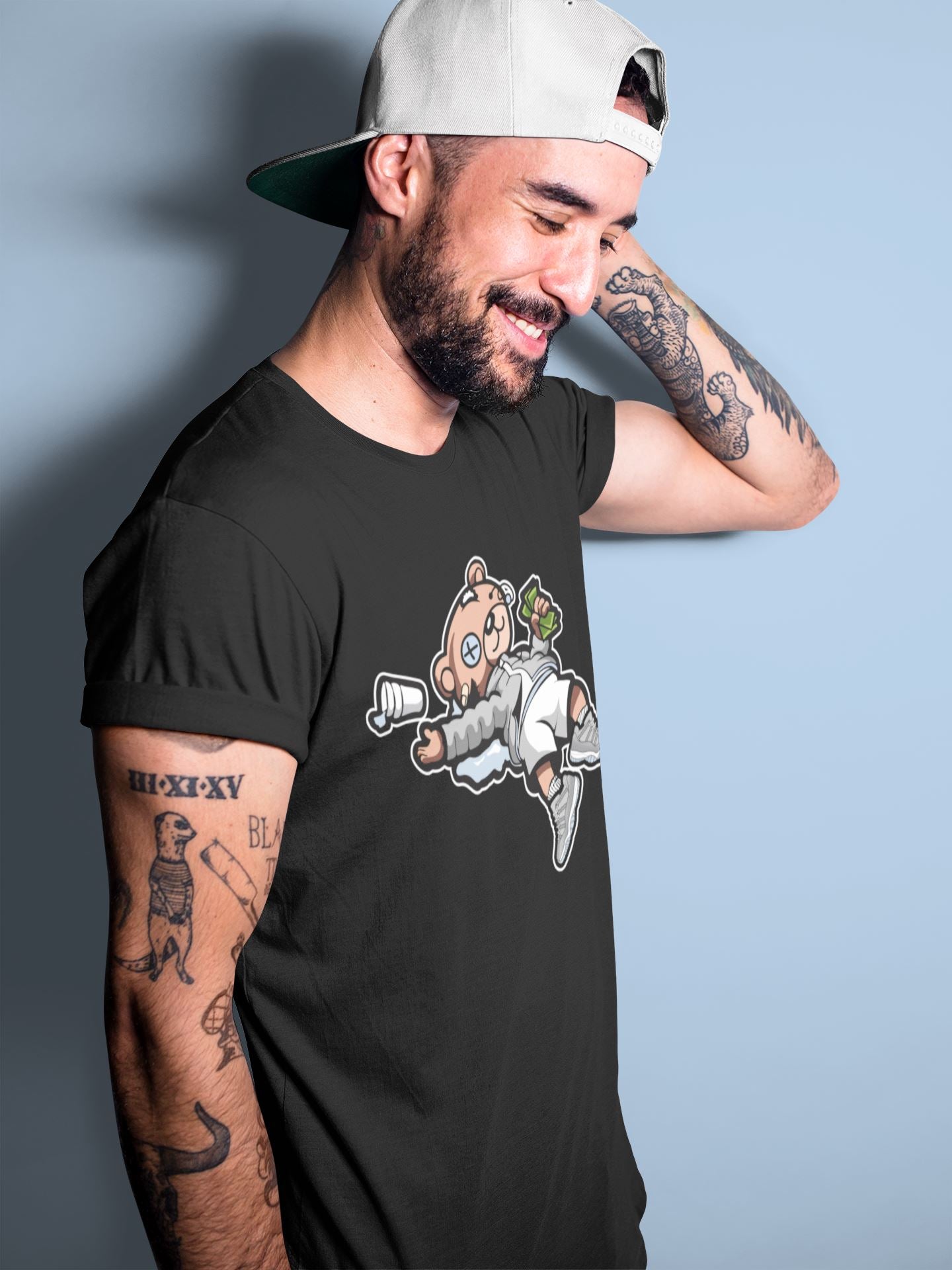Drunk Teddy Bear Unisex Tops - Air Jordan 11 Cool Grey