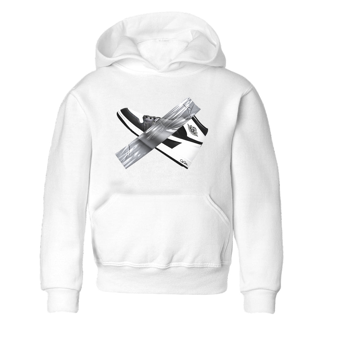 Duct Tape snkmatch Tees Kids - Air Jordan 1 Black White