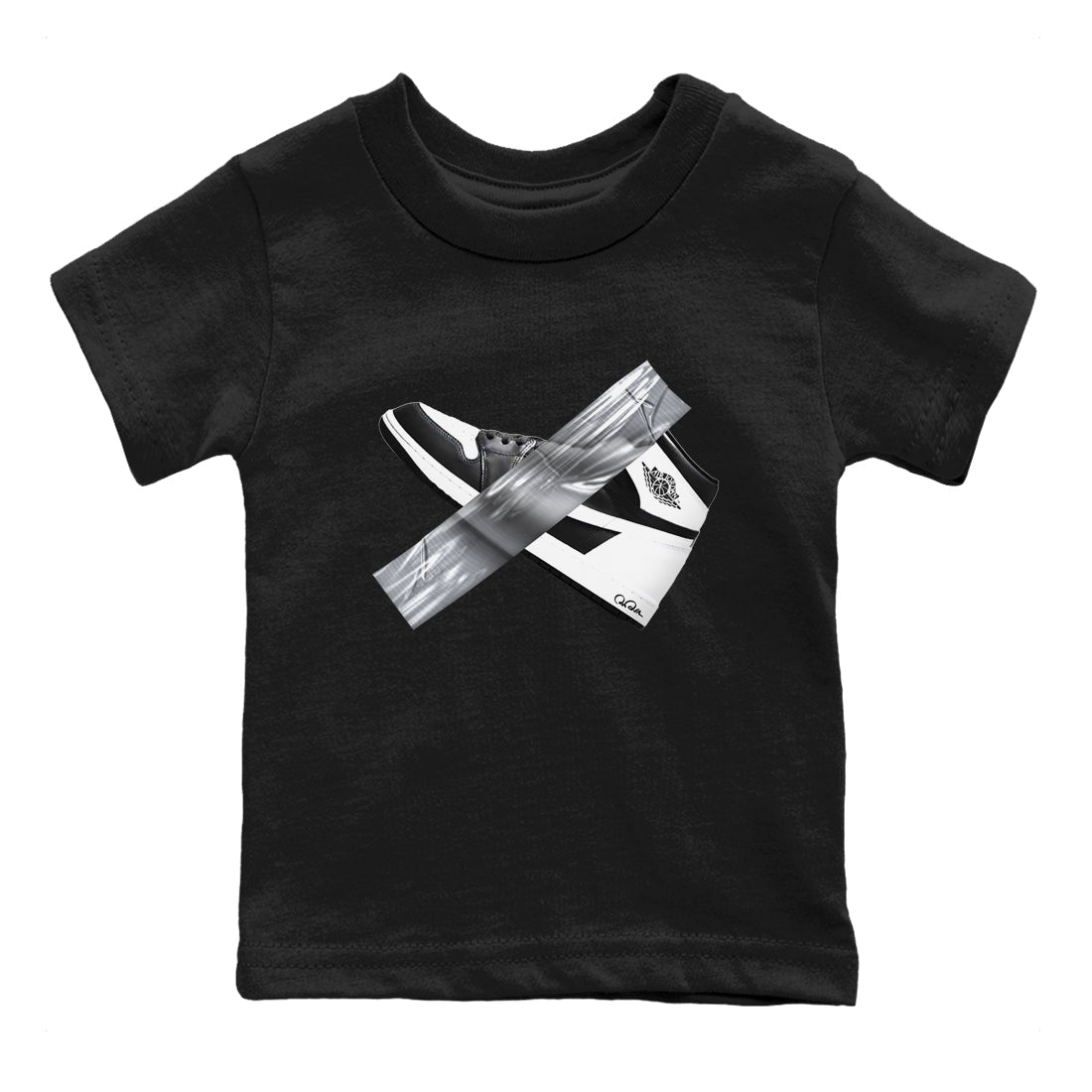 Duct Tape snkmatch Tees Kids - Air Jordan 1 Black White