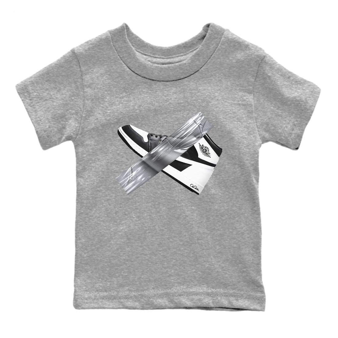 Duct Tape snkmatch Tees Kids - Air Jordan 1 Black White