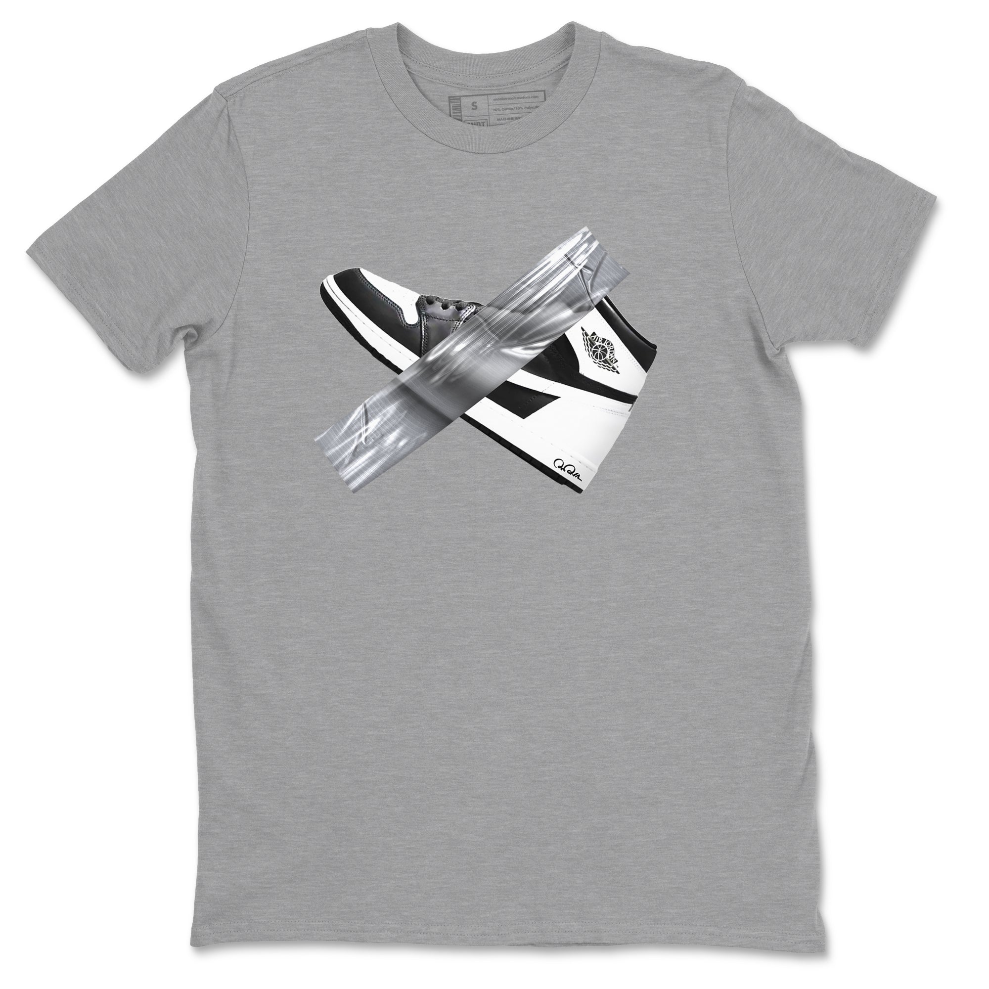 Duct Tape snkmatch Tees - Air Jordan 1 Black White