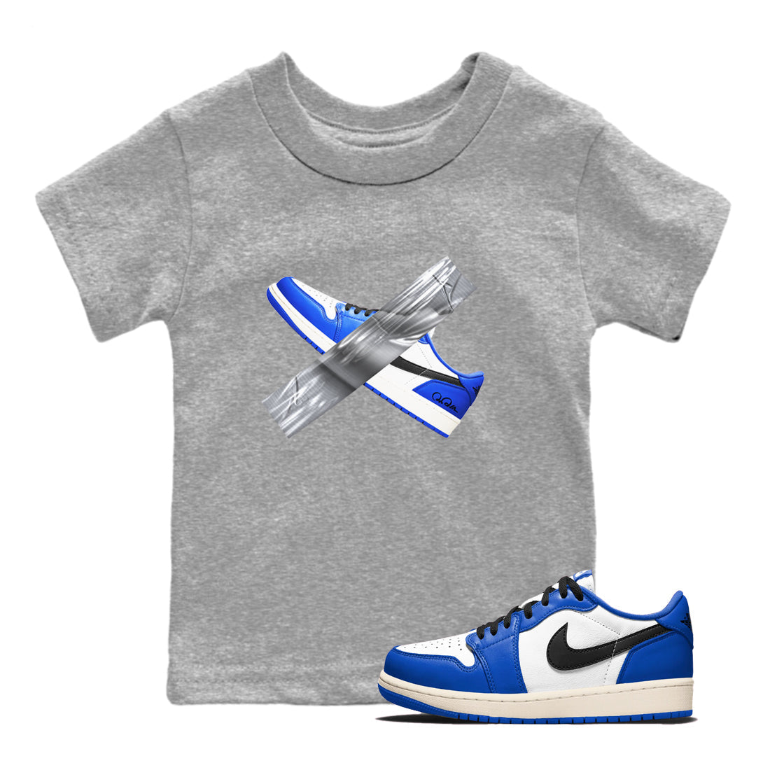 Duct Tape snkmatch Tees Kids - Air Jordan 1 Game Royal