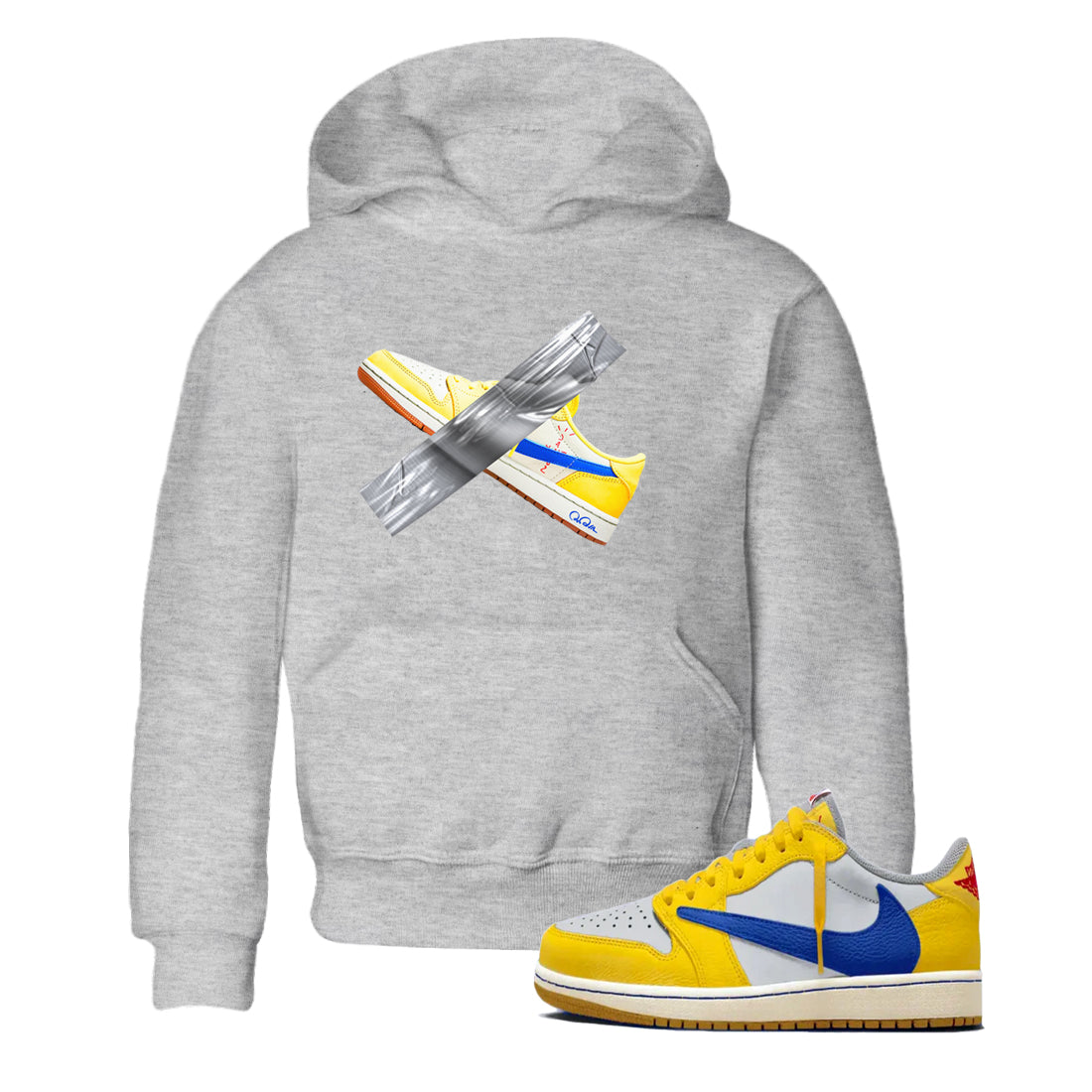 Duct Tape snkmatch Tees Kids - Air Jordan 1 Travis Scott Canary