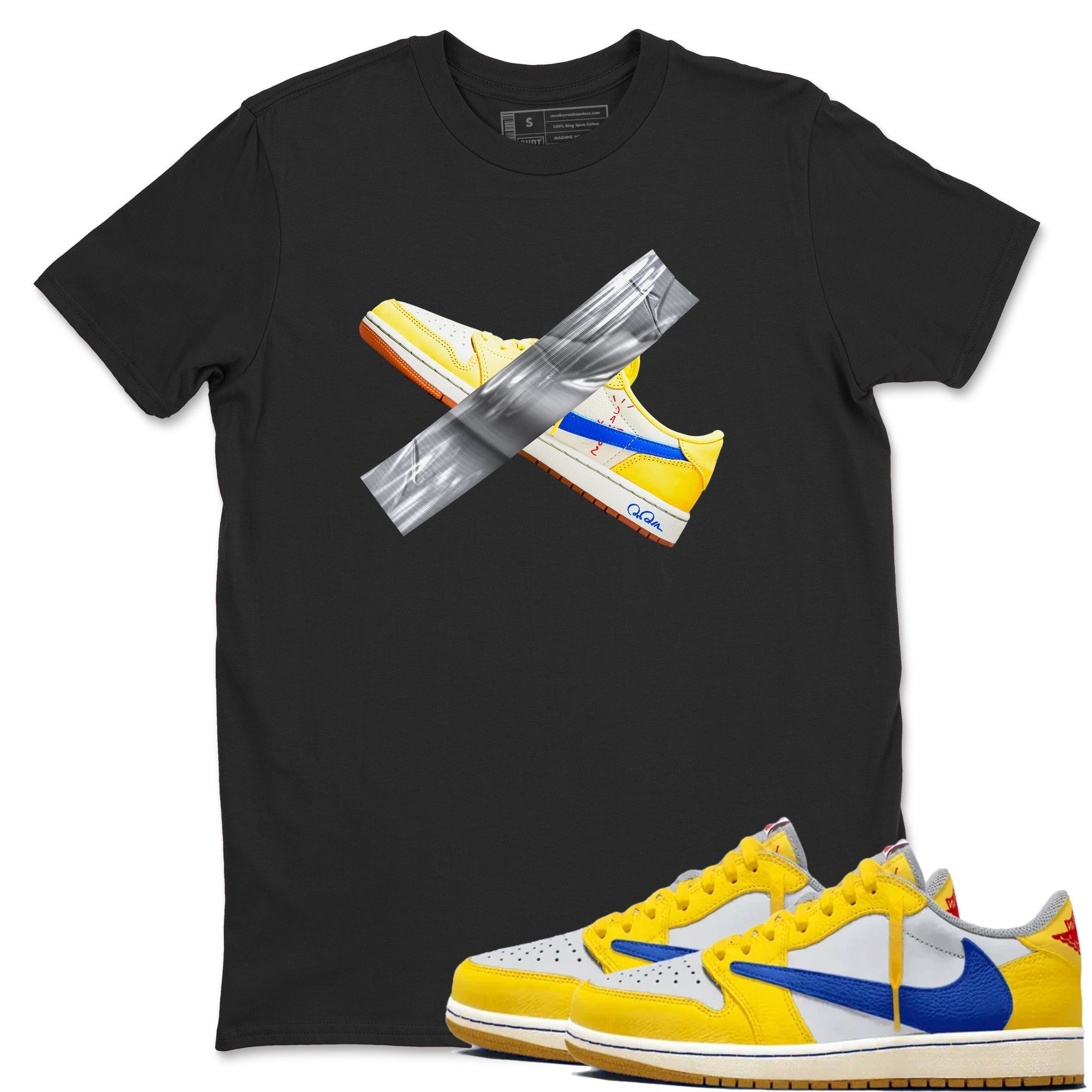 Duct Tape snkmatch Tees - Air Jordan 1 Travis Scott Canary