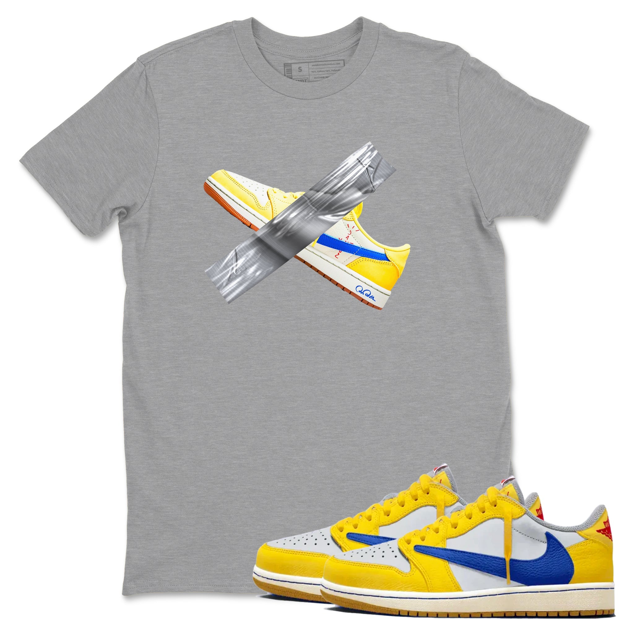 Duct Tape snkmatch Tees - Air Jordan 1 Travis Scott Canary