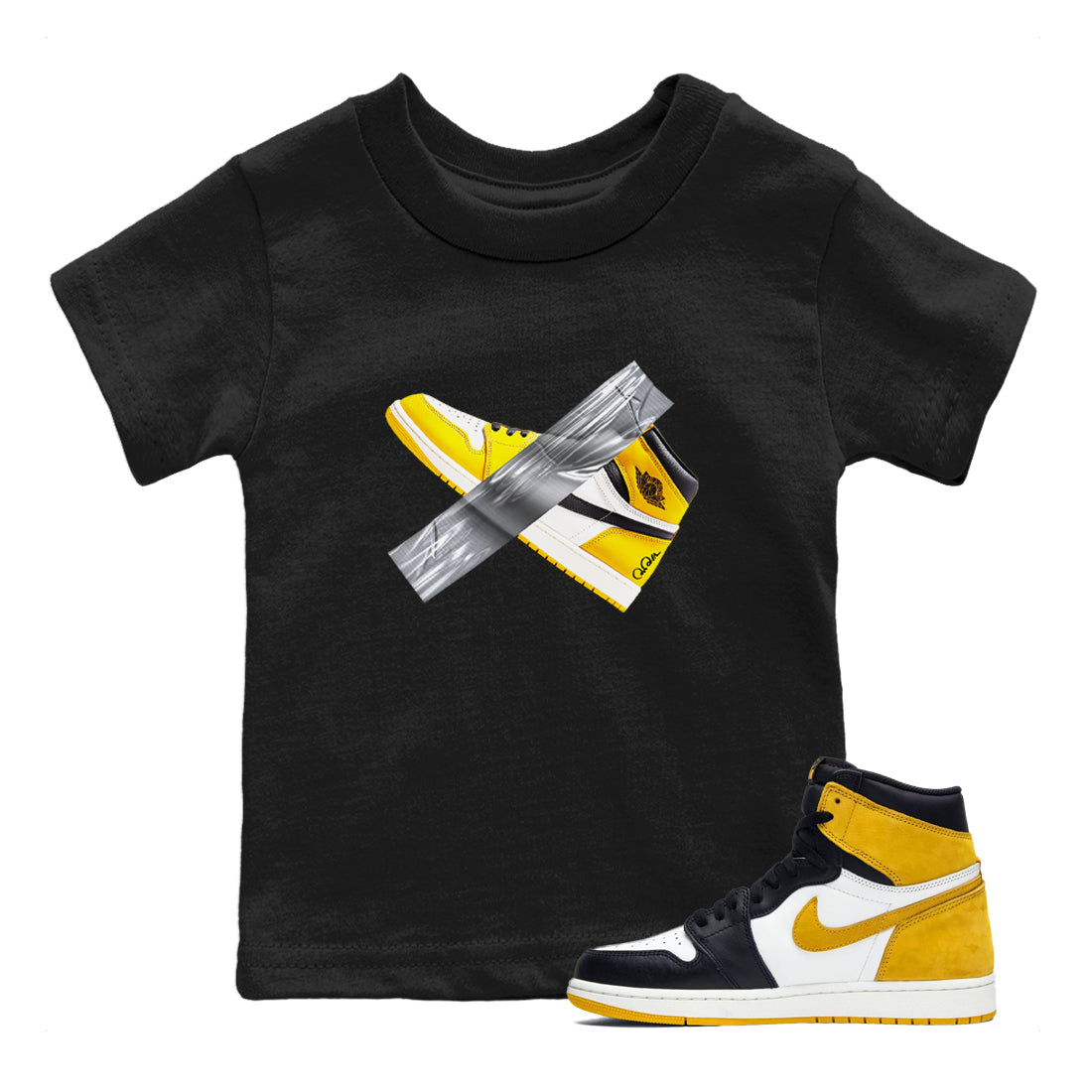 Duct Tape snkmatch Tees Kids - Air Jordan 1 Yellow Ochre