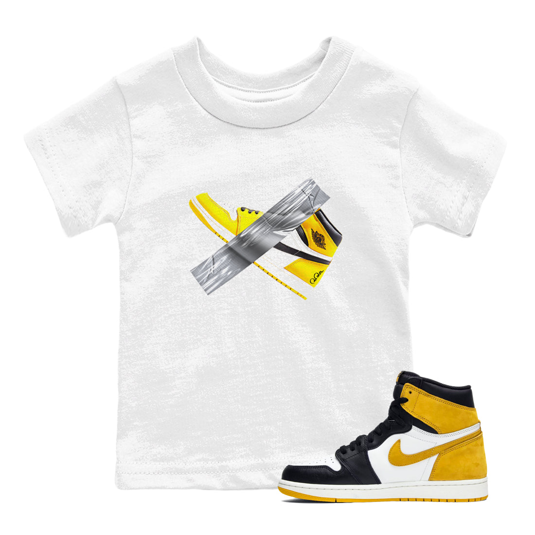 Duct Tape snkmatch Tees Kids - Air Jordan 1 Yellow Ochre