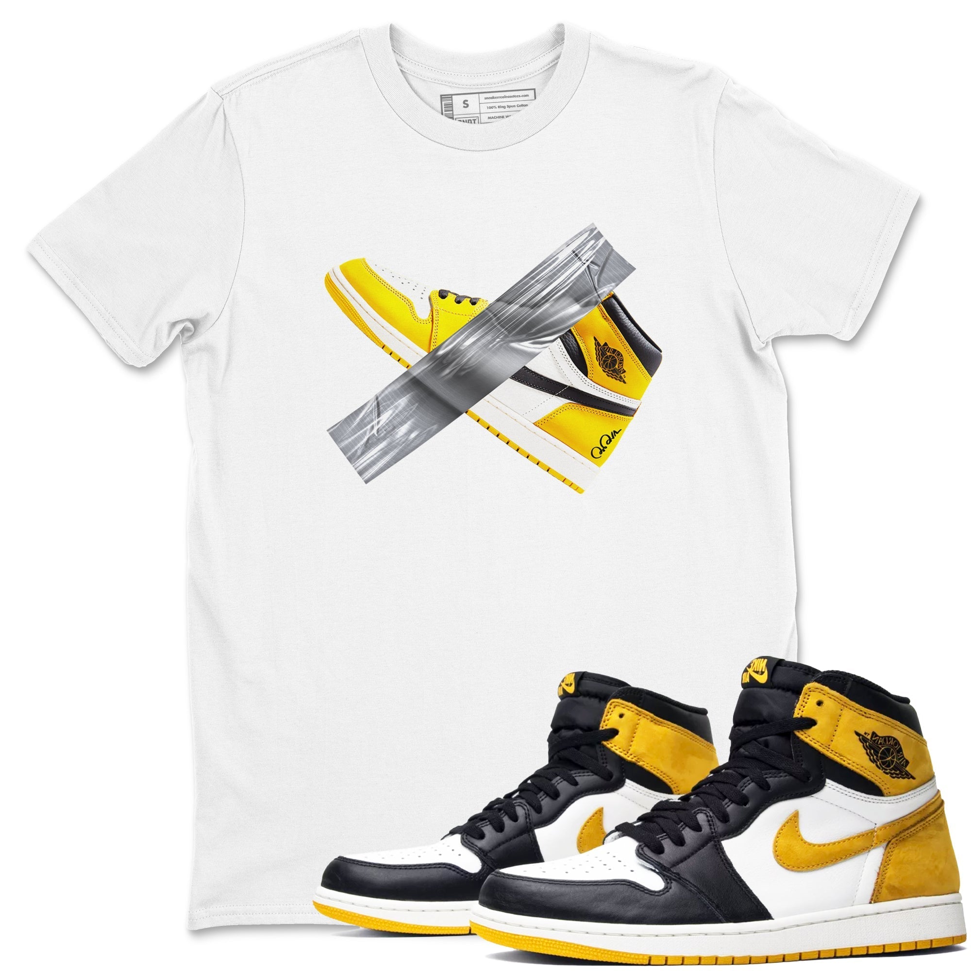 Duct Tape snkmatch Tees - Air Jordan 1 Yellow Ochre