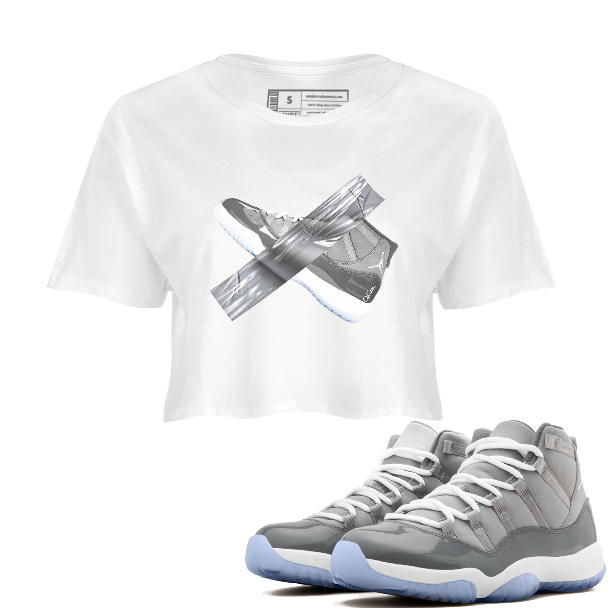 Duct Tape snkmatch Women's Top - Air Jordan 11 Cool Grey