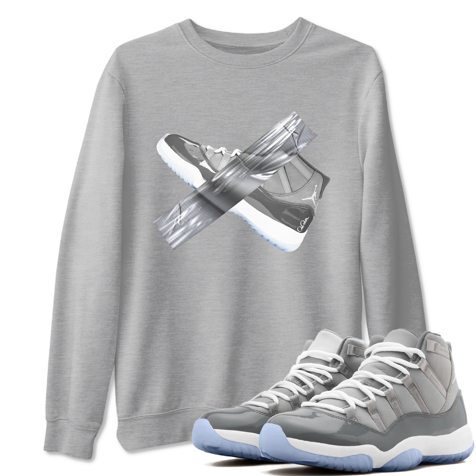 Duct Tape snkmatch Tees - Air Jordan 11 Cool Grey