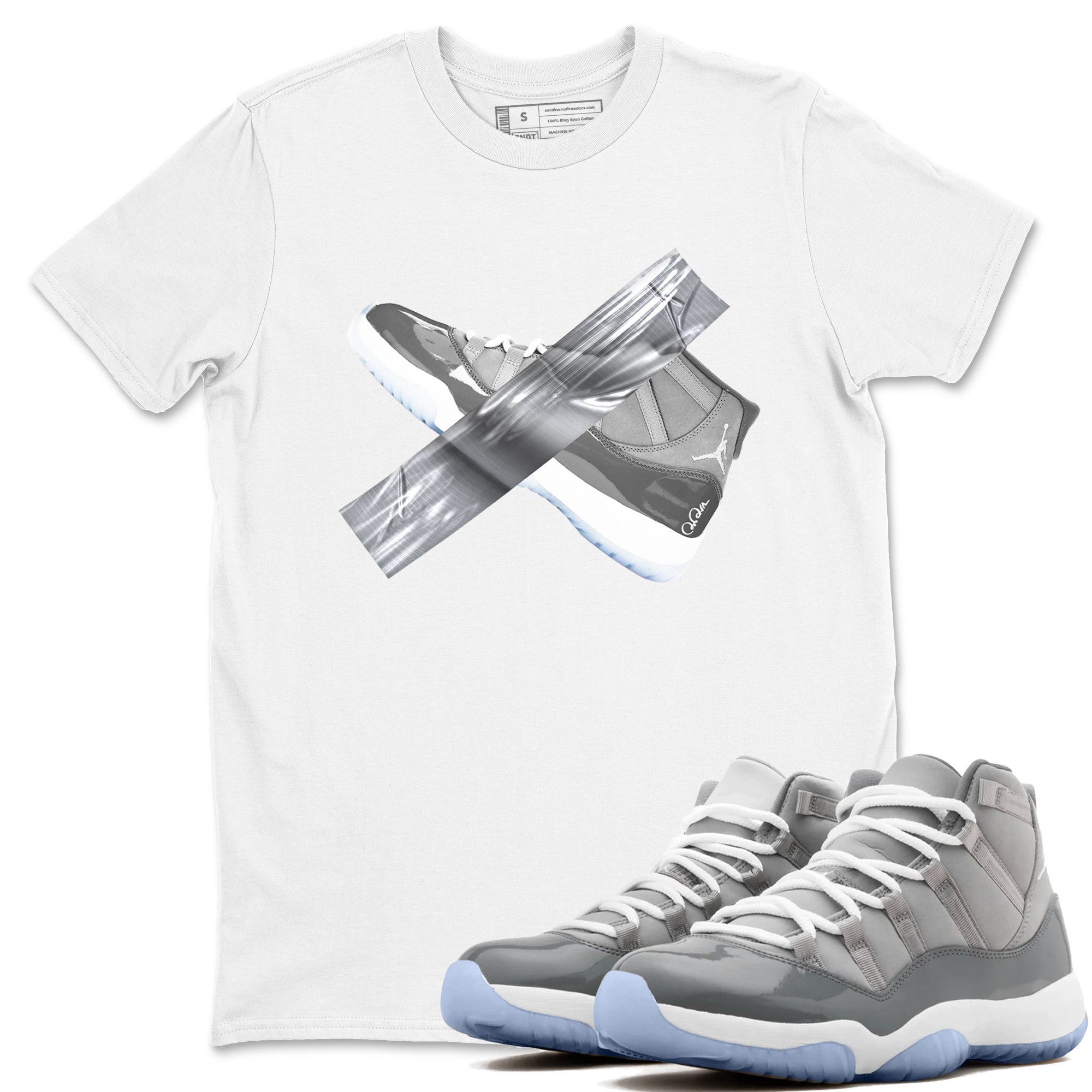 Duct Tape snkmatch Tees - Air Jordan 11 Cool Grey