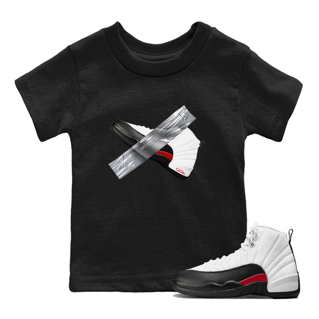Duct Tape snkmatch Tees Kids - Air Jordan 12 Taxi Flip