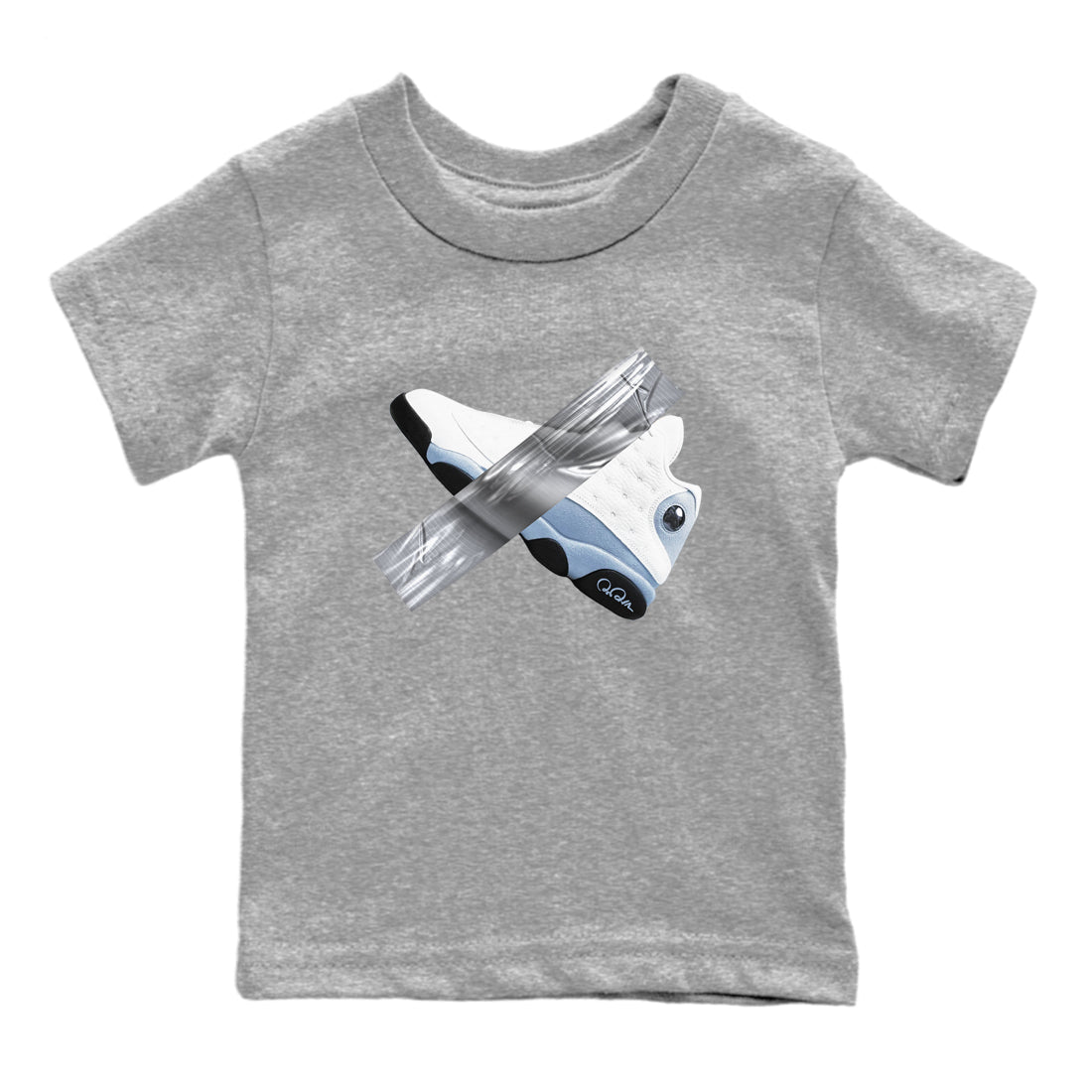 Duct Tape snkmatch Tees Kids - Air Jordan 13 Blue Grey