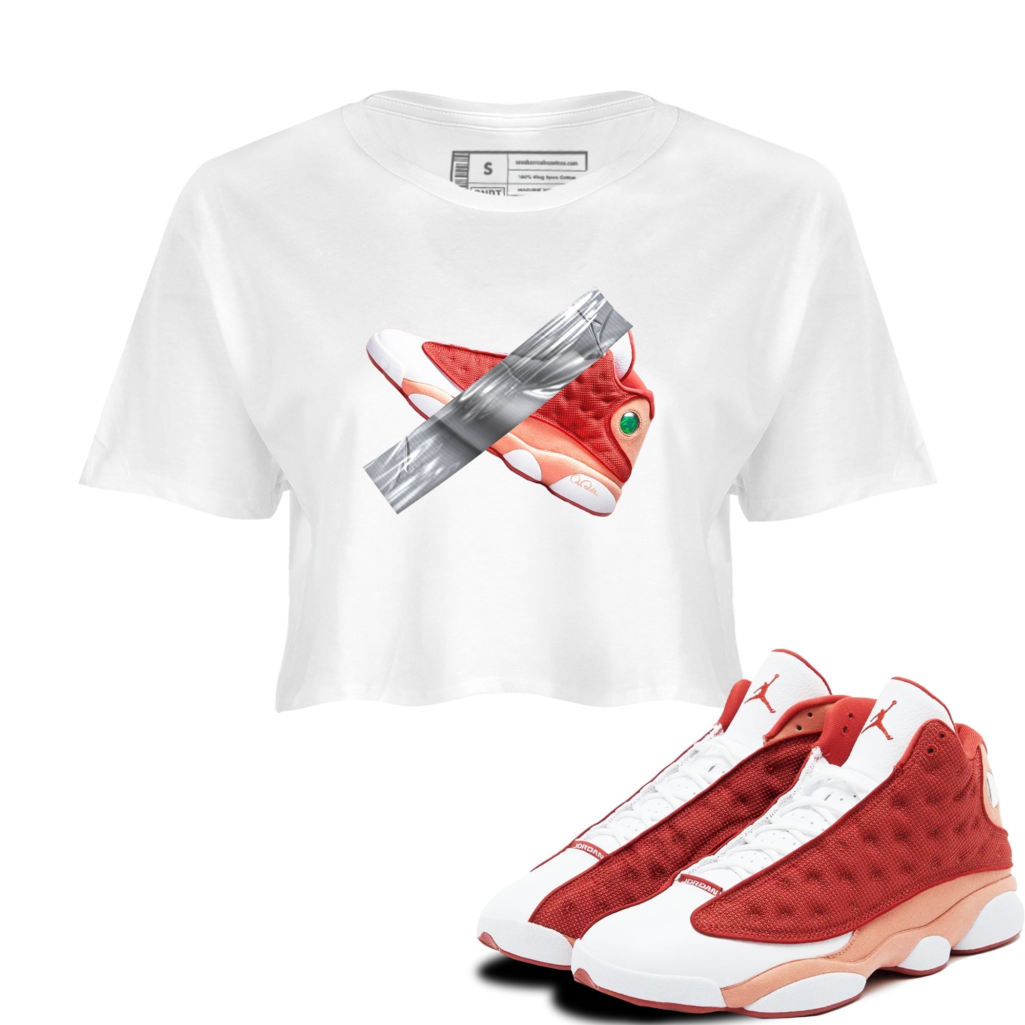 Duct Tape snkmatch Women's Top - Air Jordan 13 Dune Red