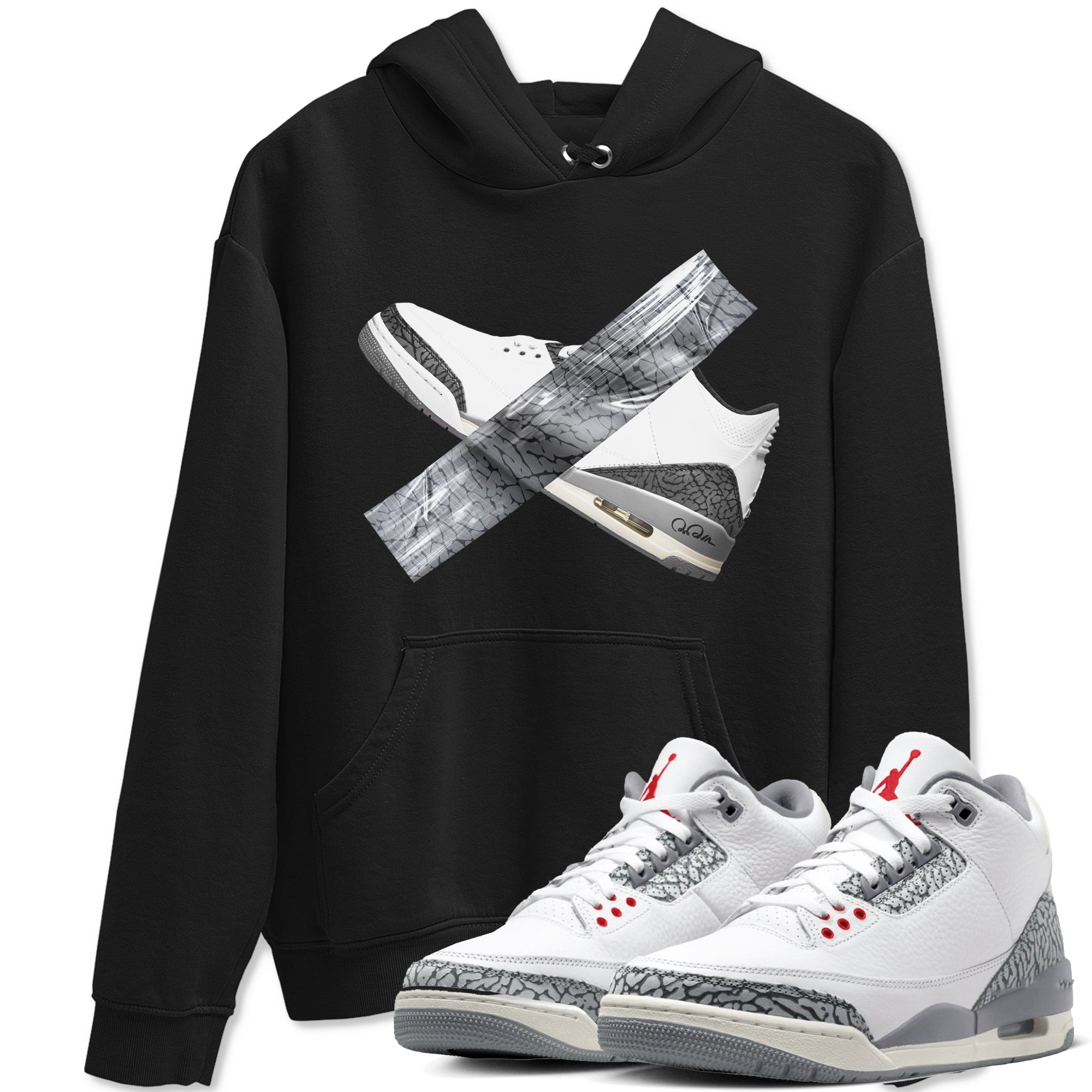 Duct Tape snkmatch Tees - Air Jordan 3 Cement Grey