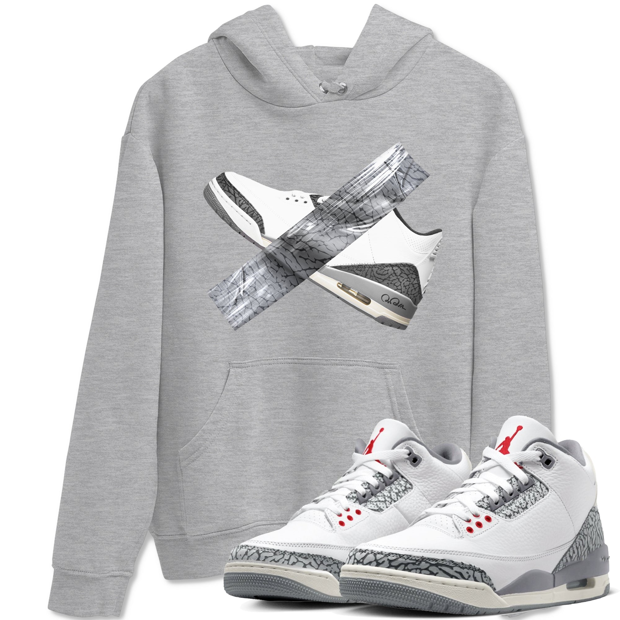 Duct Tape snkmatch Tees - Air Jordan 3 Cement Grey