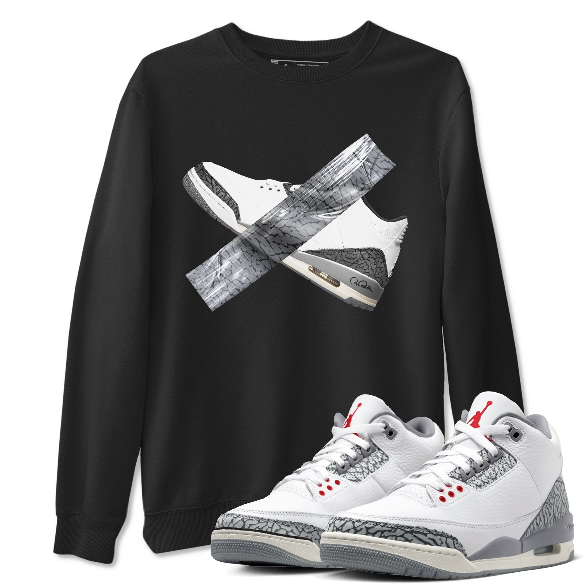 Duct Tape snkmatch Tees - Air Jordan 3 Cement Grey