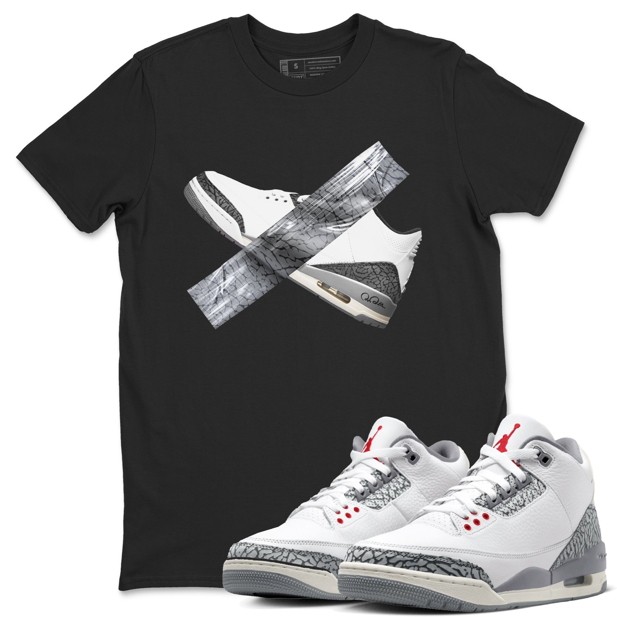 Duct Tape snkmatch Tees - Air Jordan 3 Cement Grey