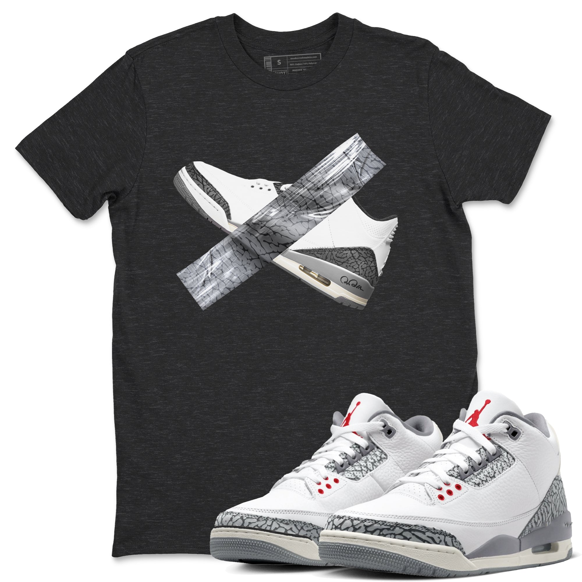 Duct Tape snkmatch Tees - Air Jordan 3 Cement Grey