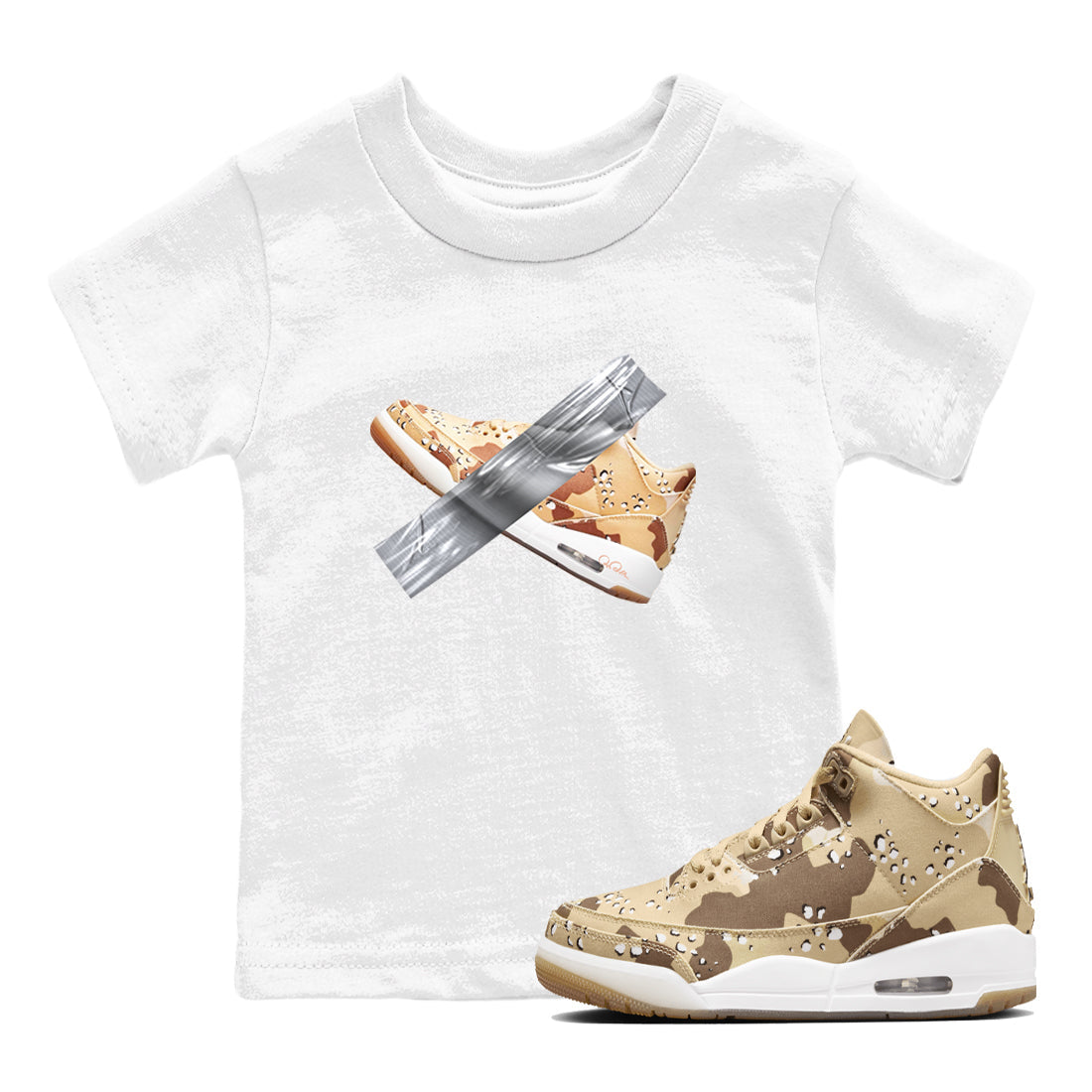 Duct Tape snkmatch Tees Kids - Air Jordan 3 Desert Camo