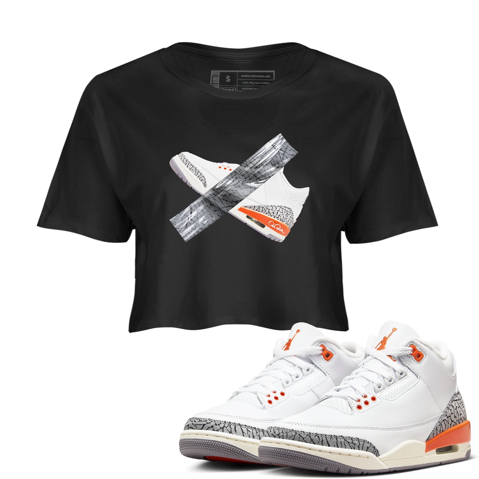 Duct Tape snkmatch Women's Top - Air Jordan 3 Georgia Peach